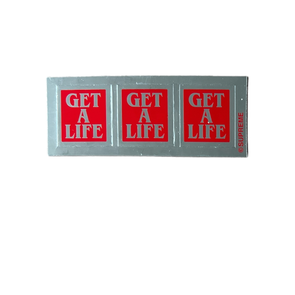 Supreme Get A Life Mini Sticker Red FW12