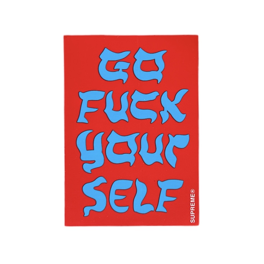 Supreme Go Fuck Yourself Sticker Red SS17