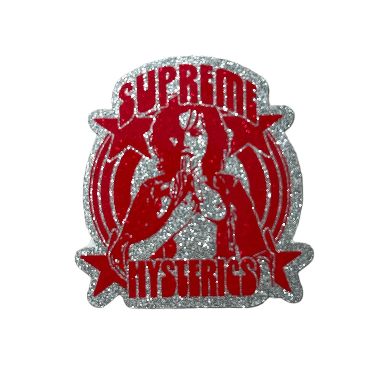 Supreme Hysteric Glitter Sticker Red SS21