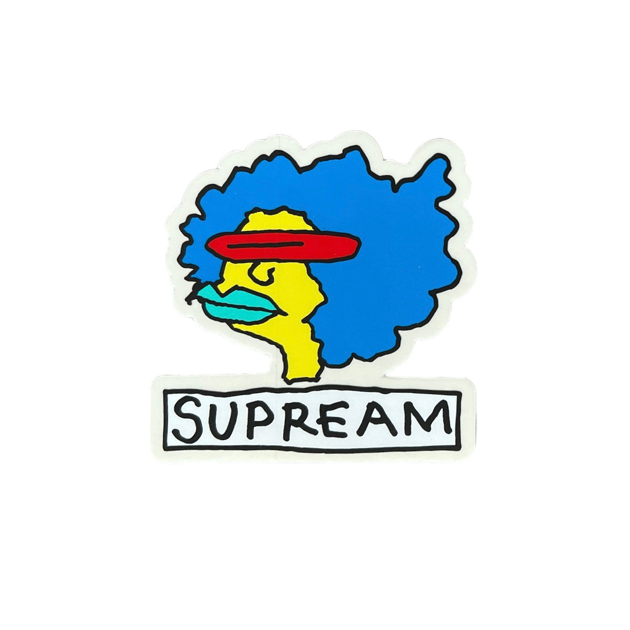 Supreme Ramm Head Mark Gonzales Sticker Blue FW17