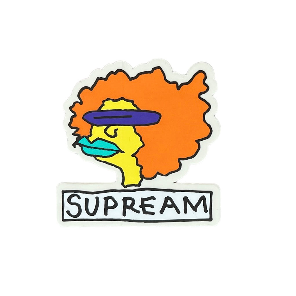 Supreme Ramm Head Mark Gonzales Sticker Orange FW17