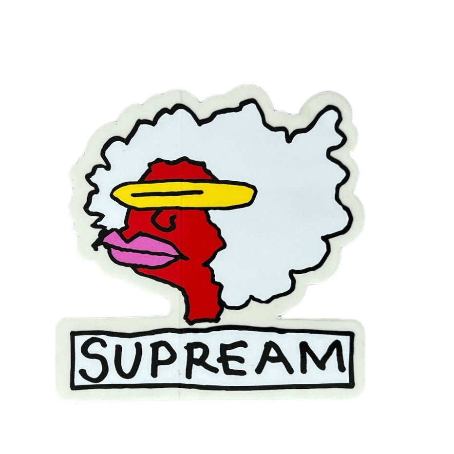 Supreme Ramm Head Mark Gonzales Sticker White FW17