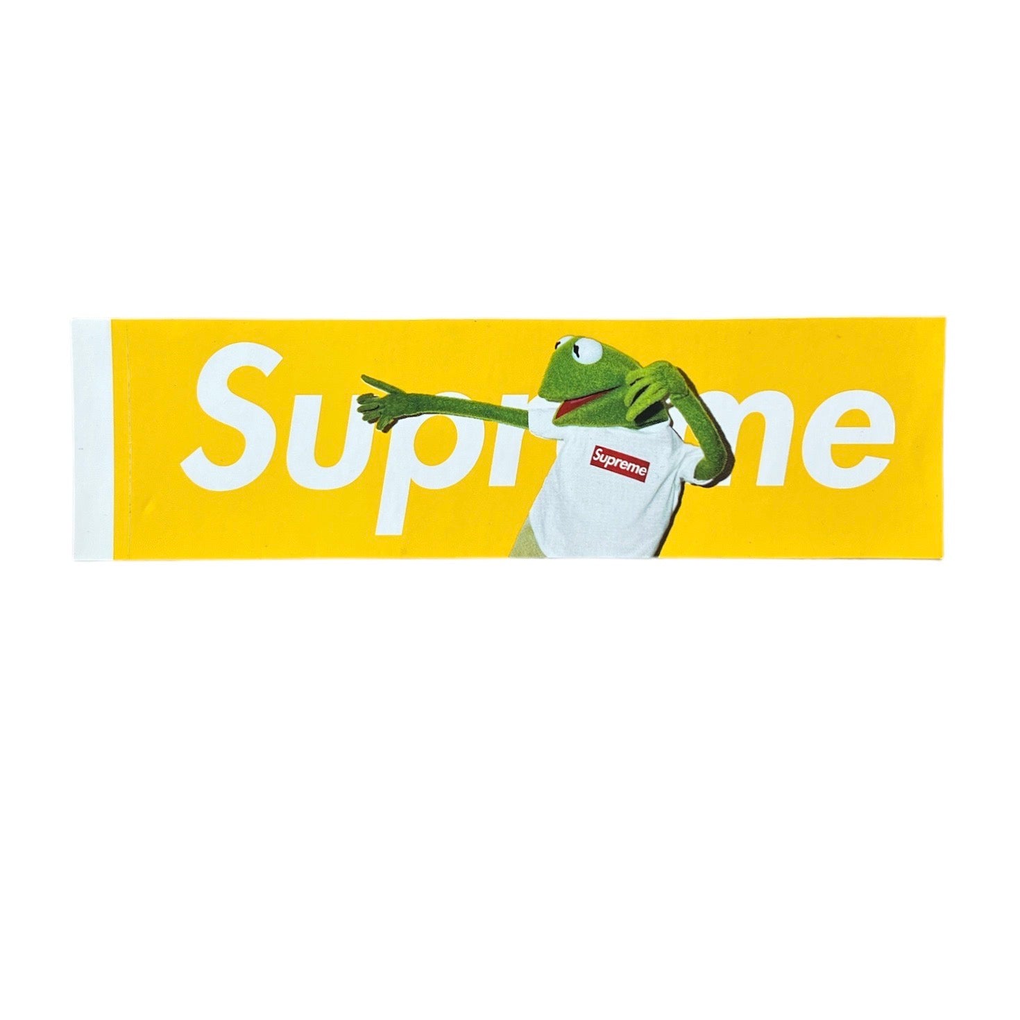 Supreme Kermit The Frog Box Logo Sticker Yellow SS08