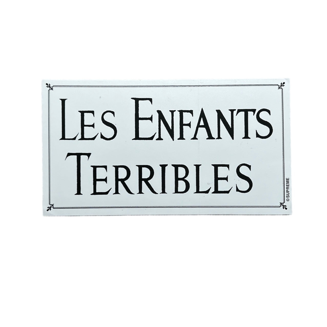 Supreme Les Enfants Terribles Sticker White FW12