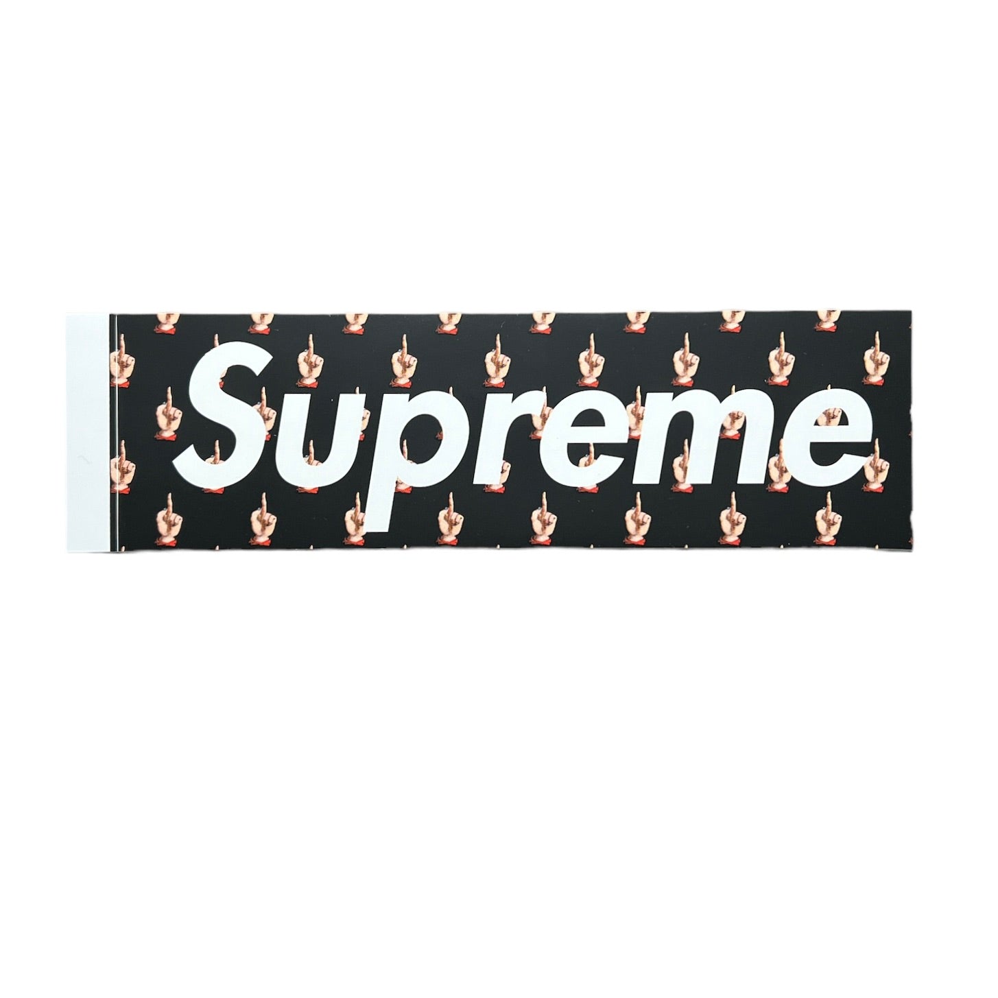 Supreme Middle Finger Box Logo Sticker Black SS15