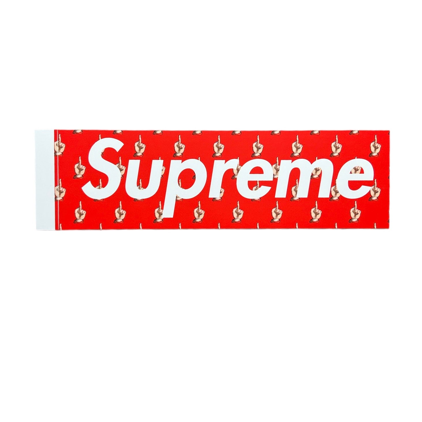 Supreme Middle Finger Box Logo Sticker Red SS15