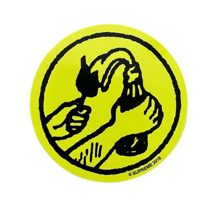 Supreme Molotov Cocktail Sticker Yellow SS18