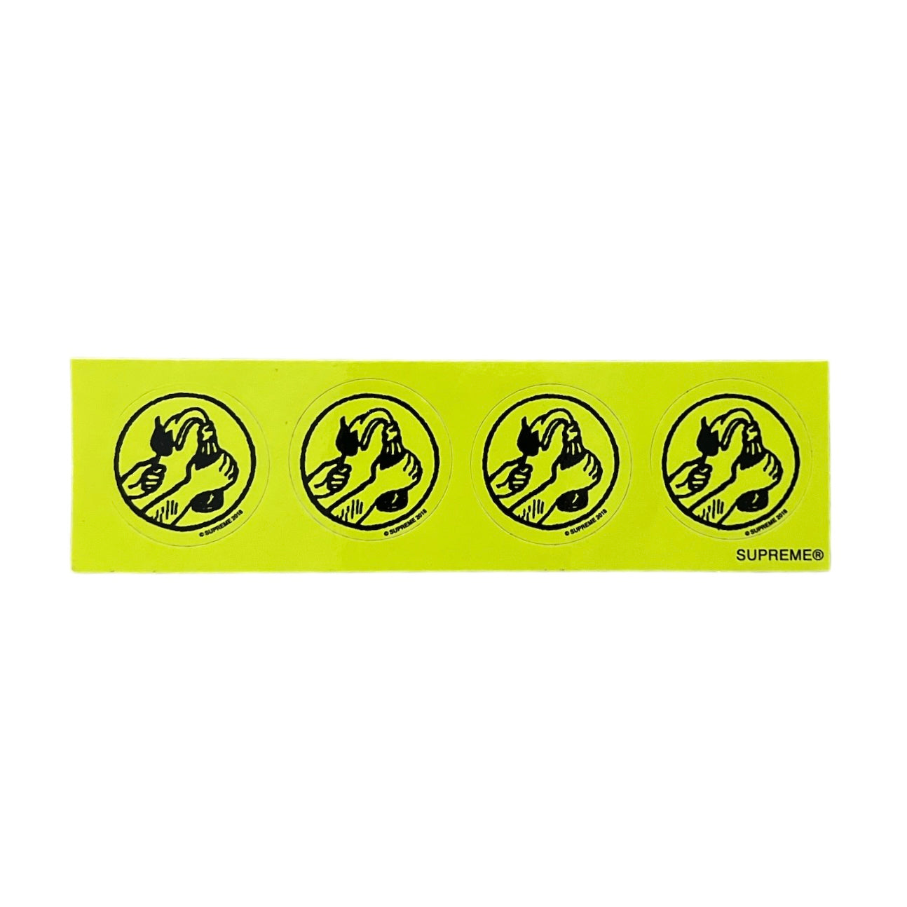 Supreme Molotov Cocktail Mini Sticker Yellow SS18