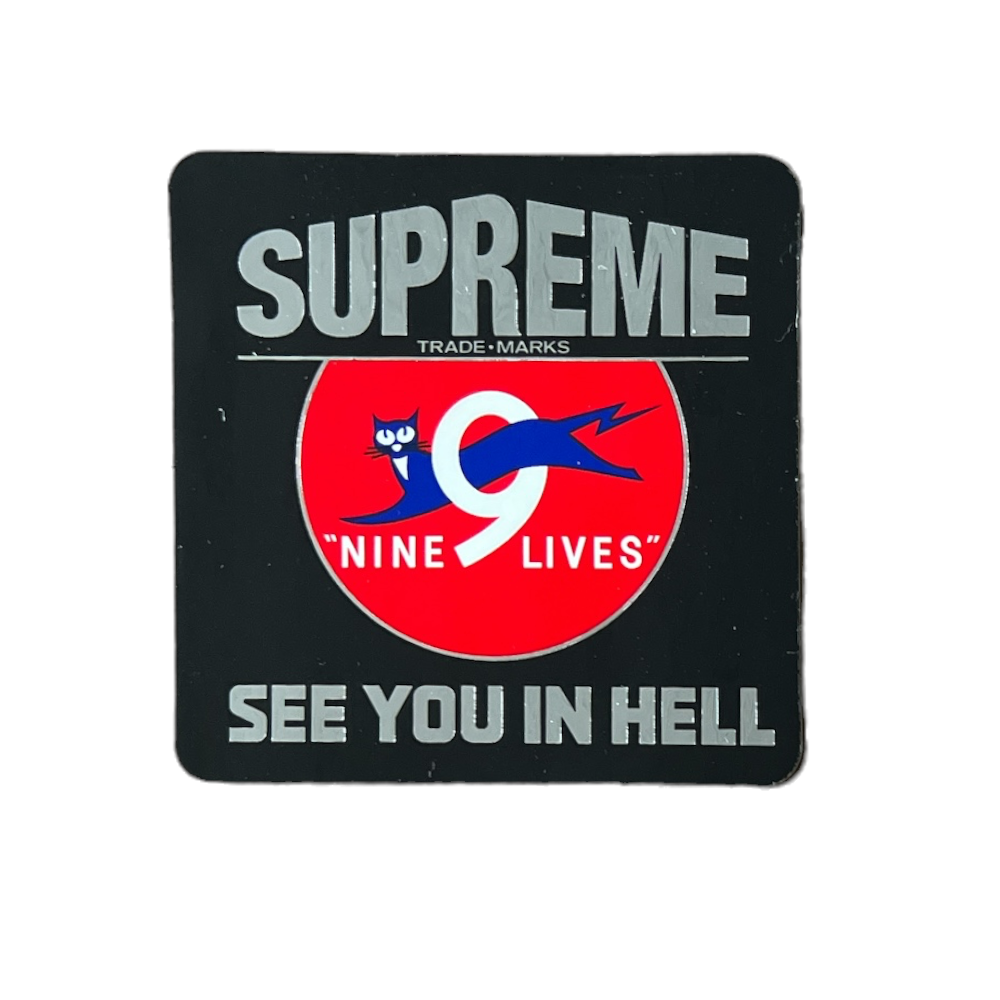 Supreme Nine Lives Sticker Black FW09