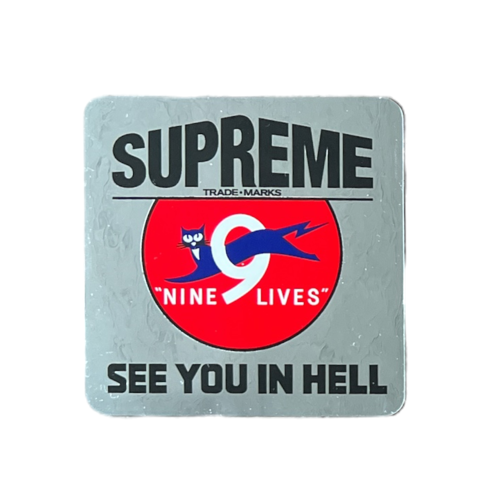 Supreme Nine Lives Sticker Silver FW09