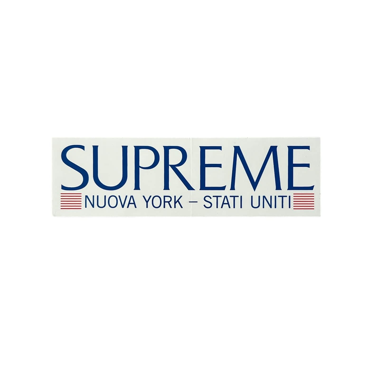 Supreme Nuova York Stati Uniti Sticker White FW20