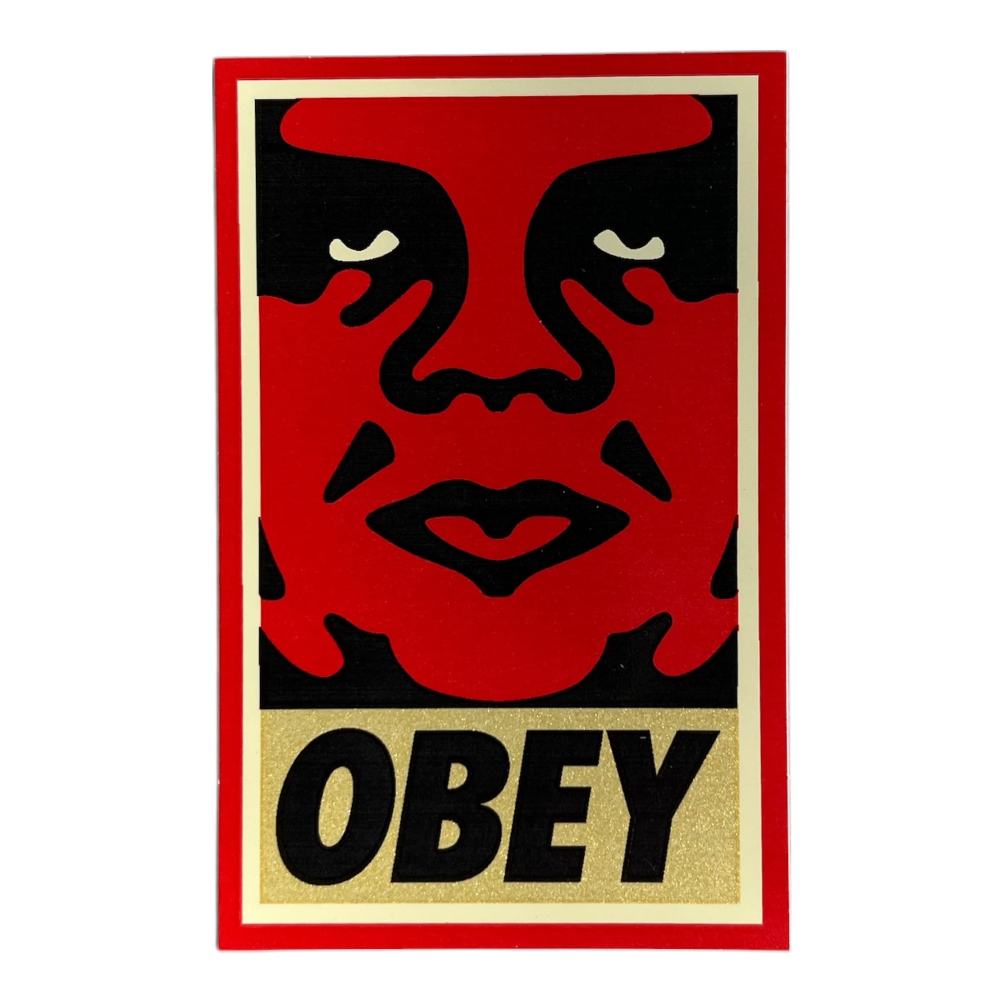 Obey Icons Andre the Giant Face Red Version 2 Sticker