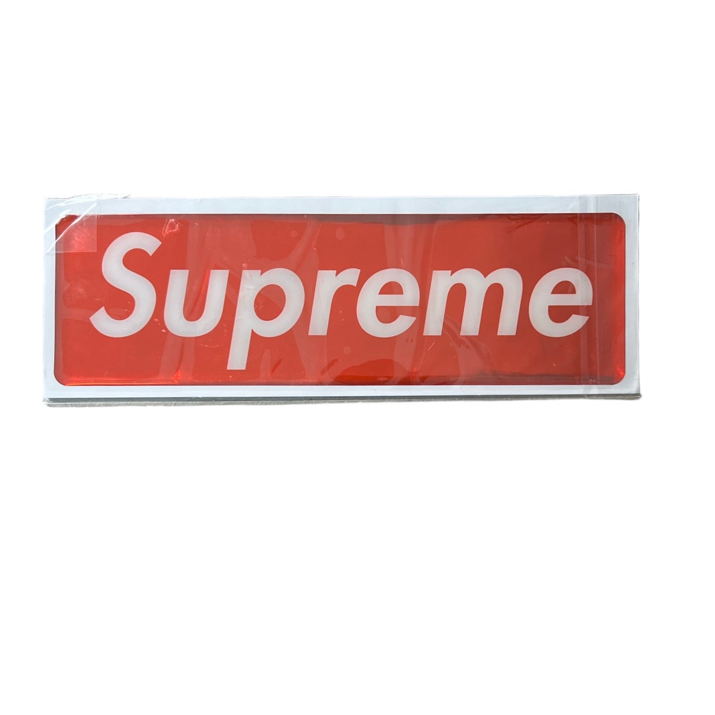 Supreme Plastic Box Logo Sticker Red FW17