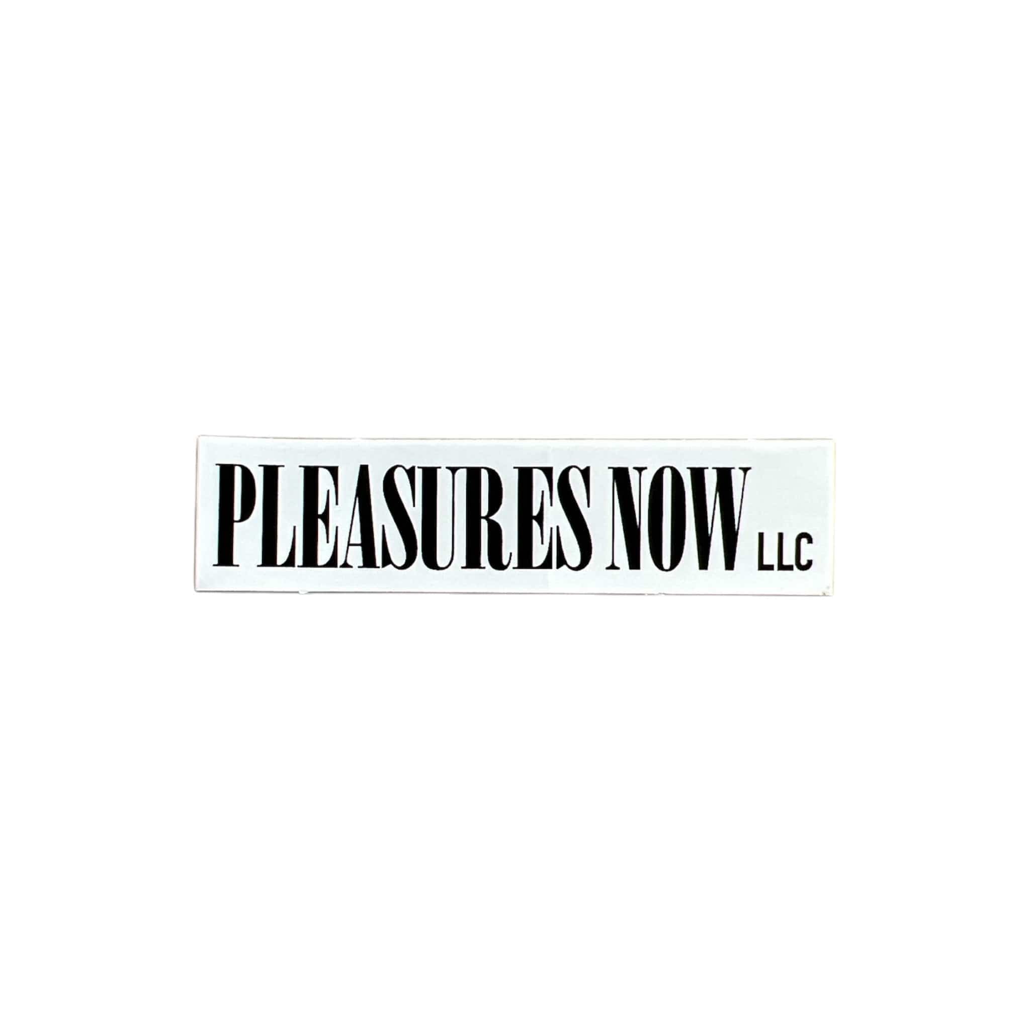 Pleasures Now LLC Mini Sticker White