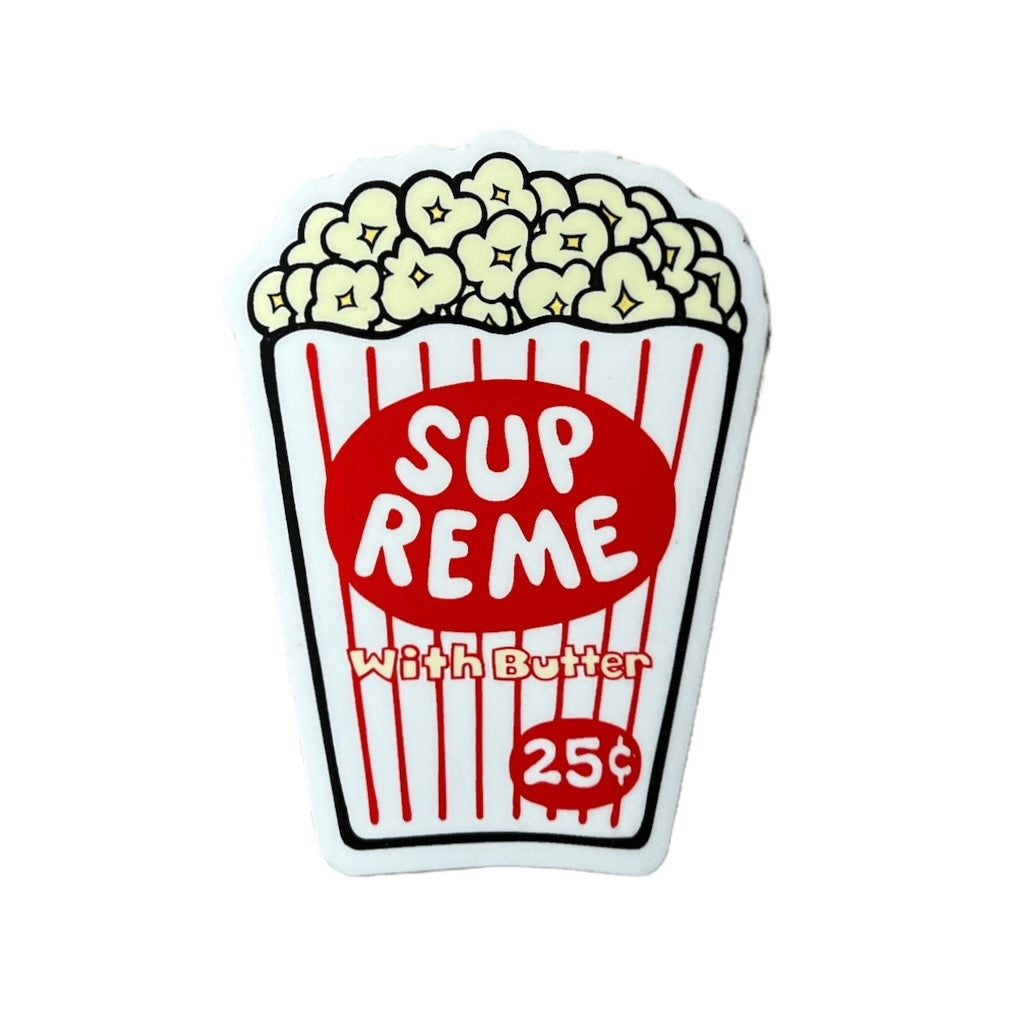 Supreme Popcorn Sticker Red 2003