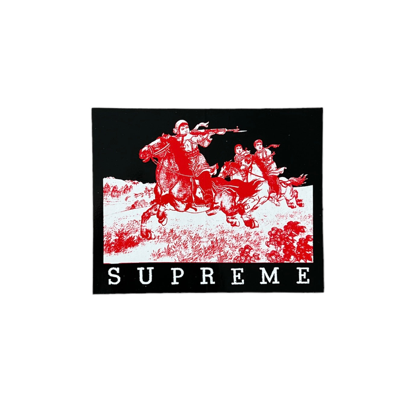 Supreme Riders Sticker Black SS19