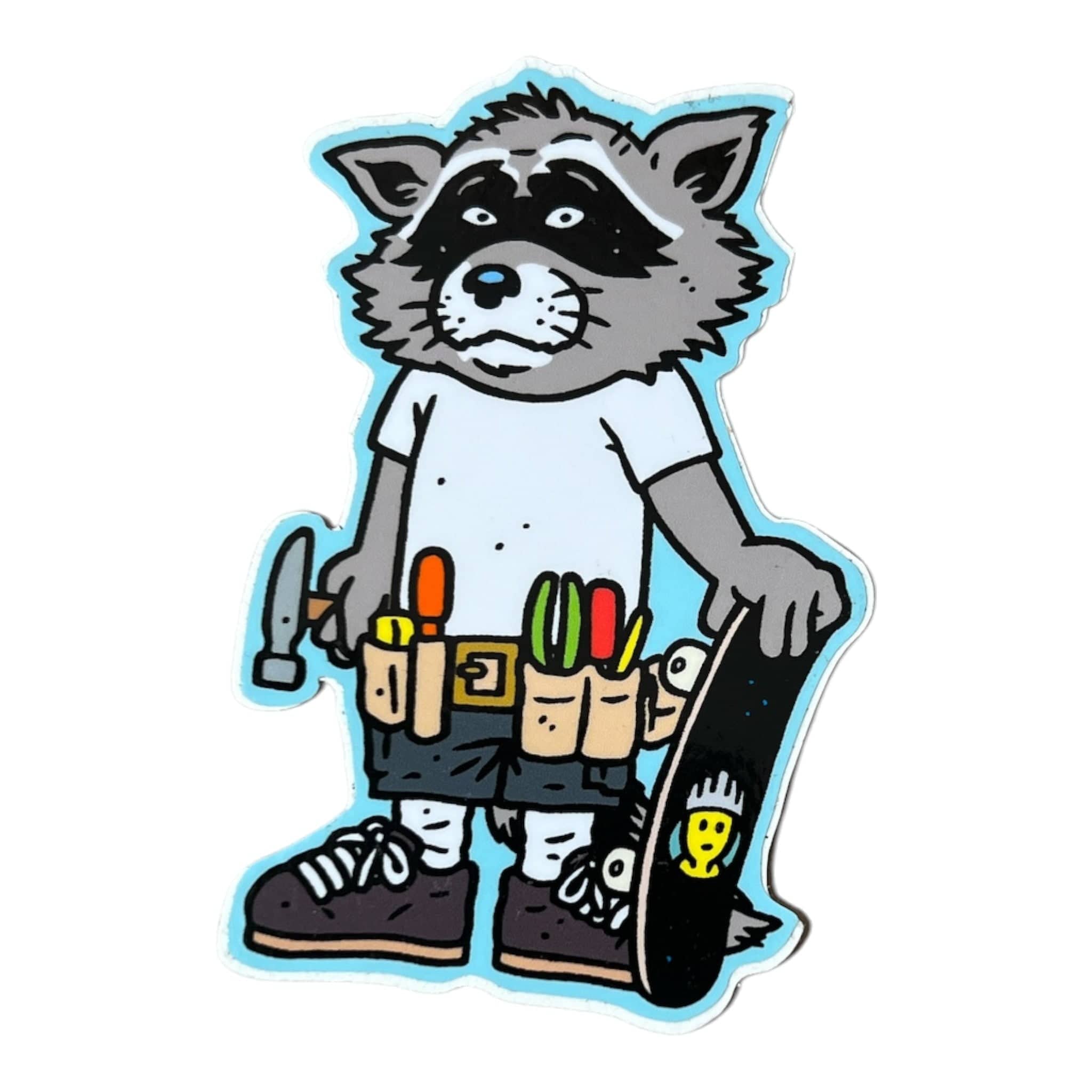 Strangelove Skateboards Construction Racoon Sticker