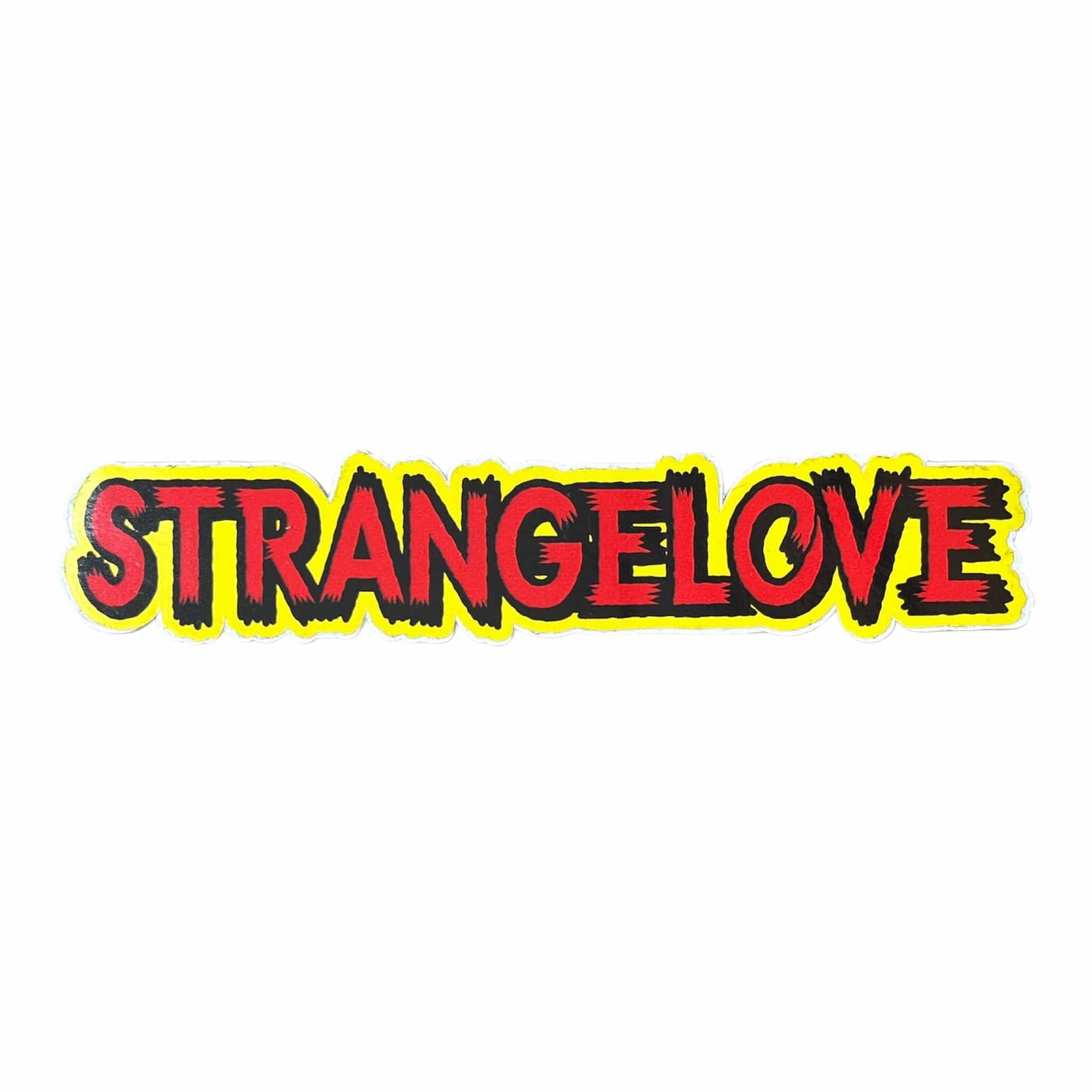 Strangelove Skateboards Torn Red Yellow Sticker