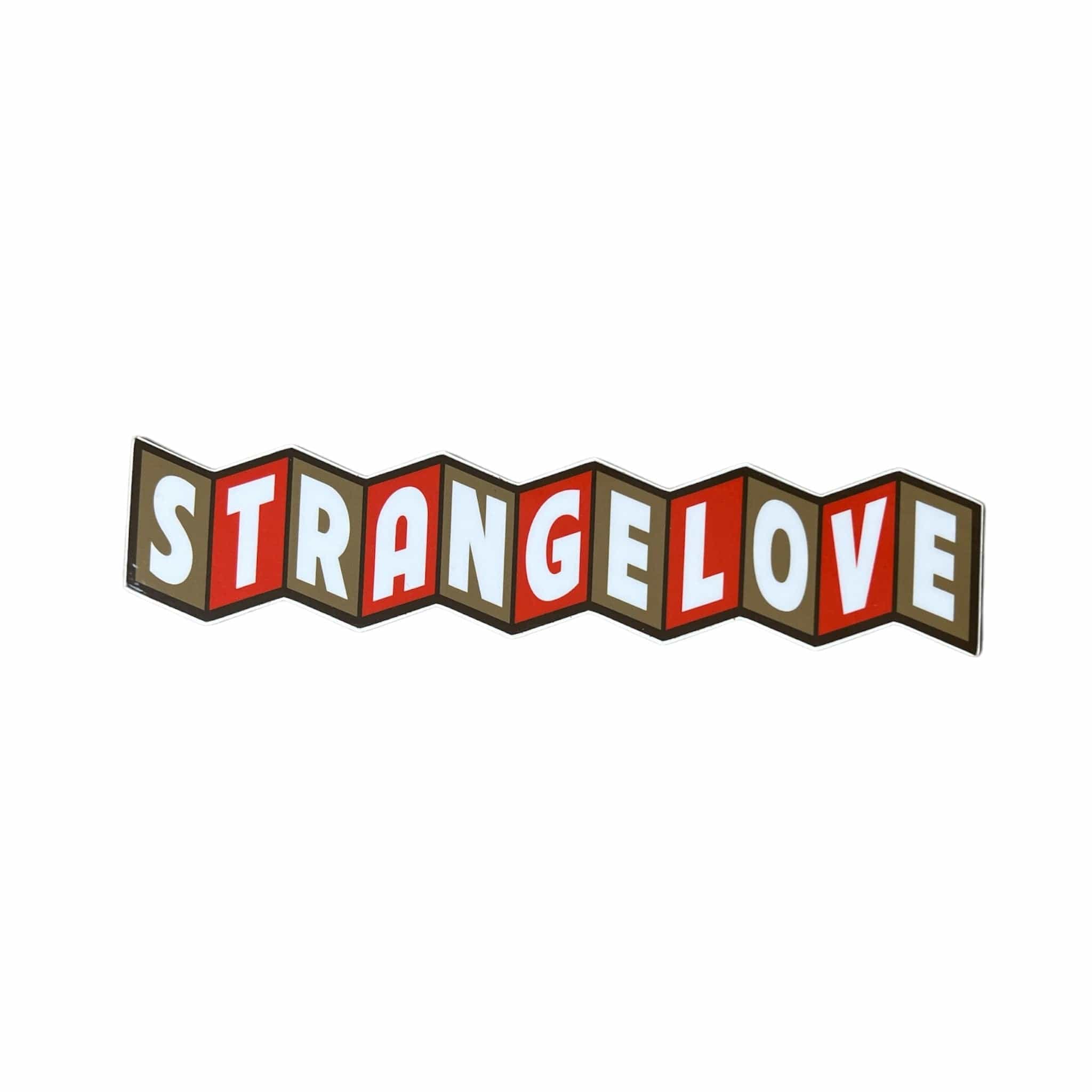 Logo with the text 'STRANGELOVE' in a stylized font on a white background