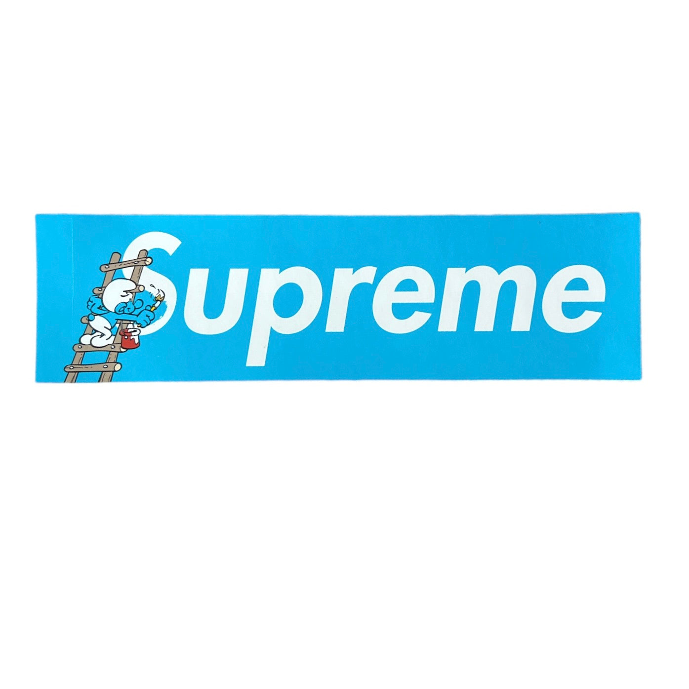 Supreme Smurf Box Logo Sticker Blue FW20