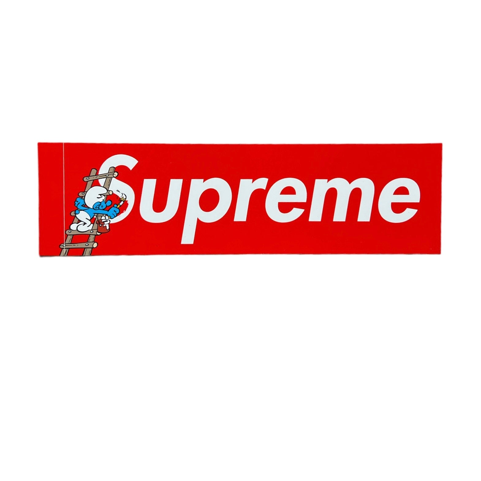 Supreme Smurf Box Logo Sticker Red FW20