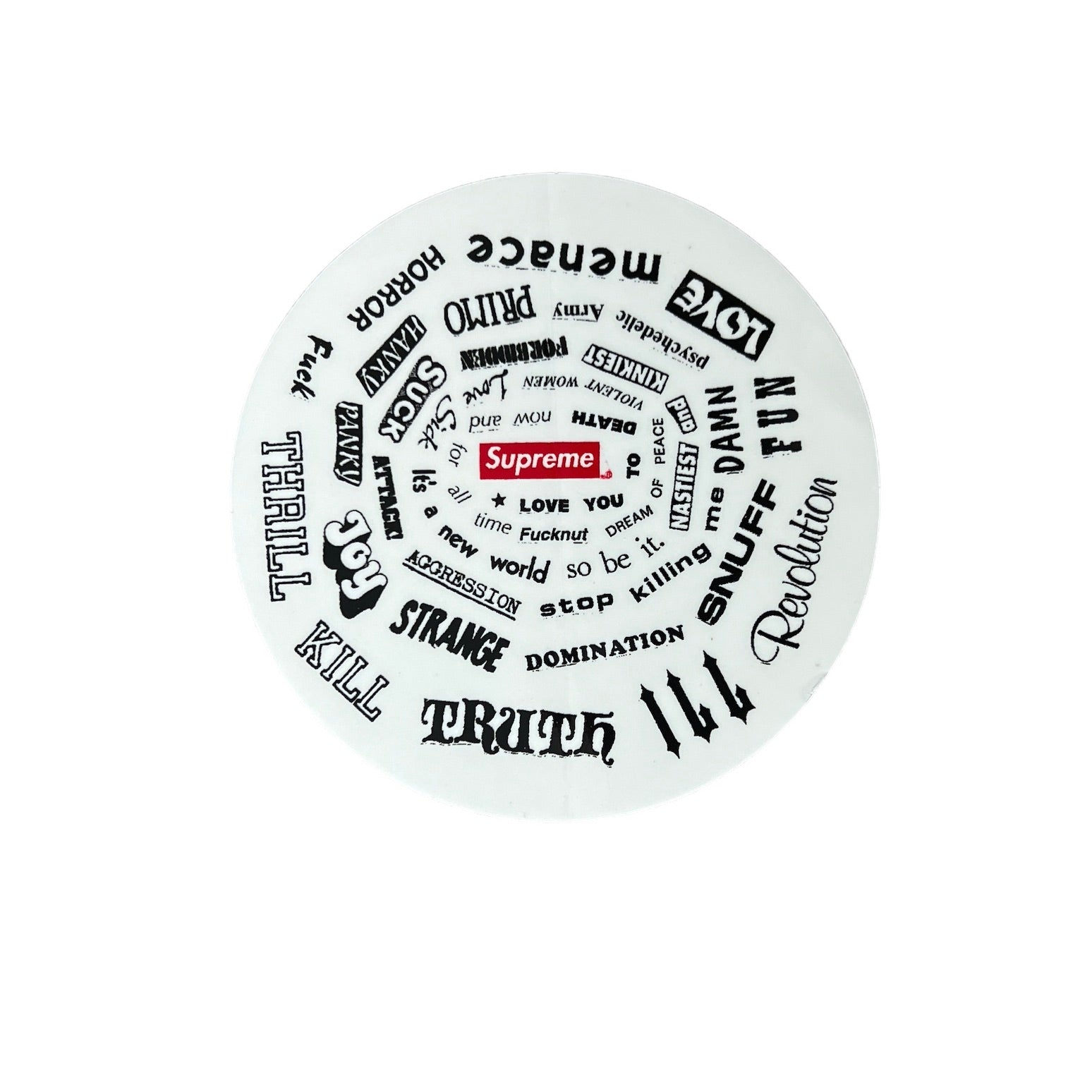 Supreme Spiral Stickers SS21