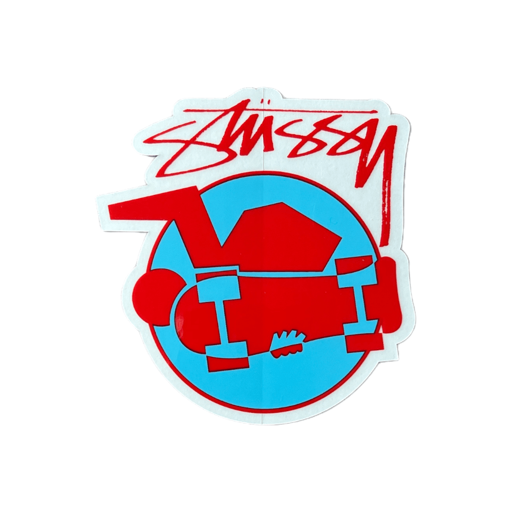Stussy Skate Grab Sticker Red