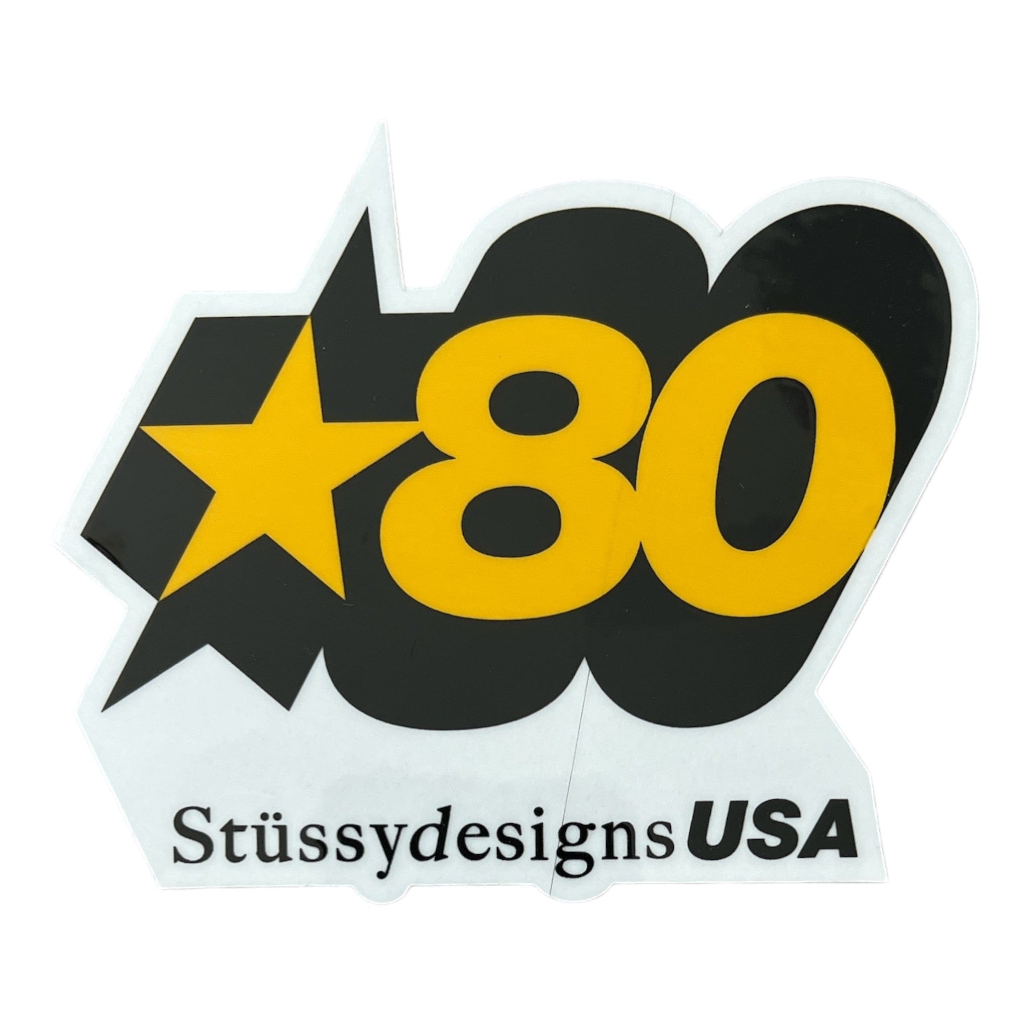 Stussy Star 80 Sticker Gold