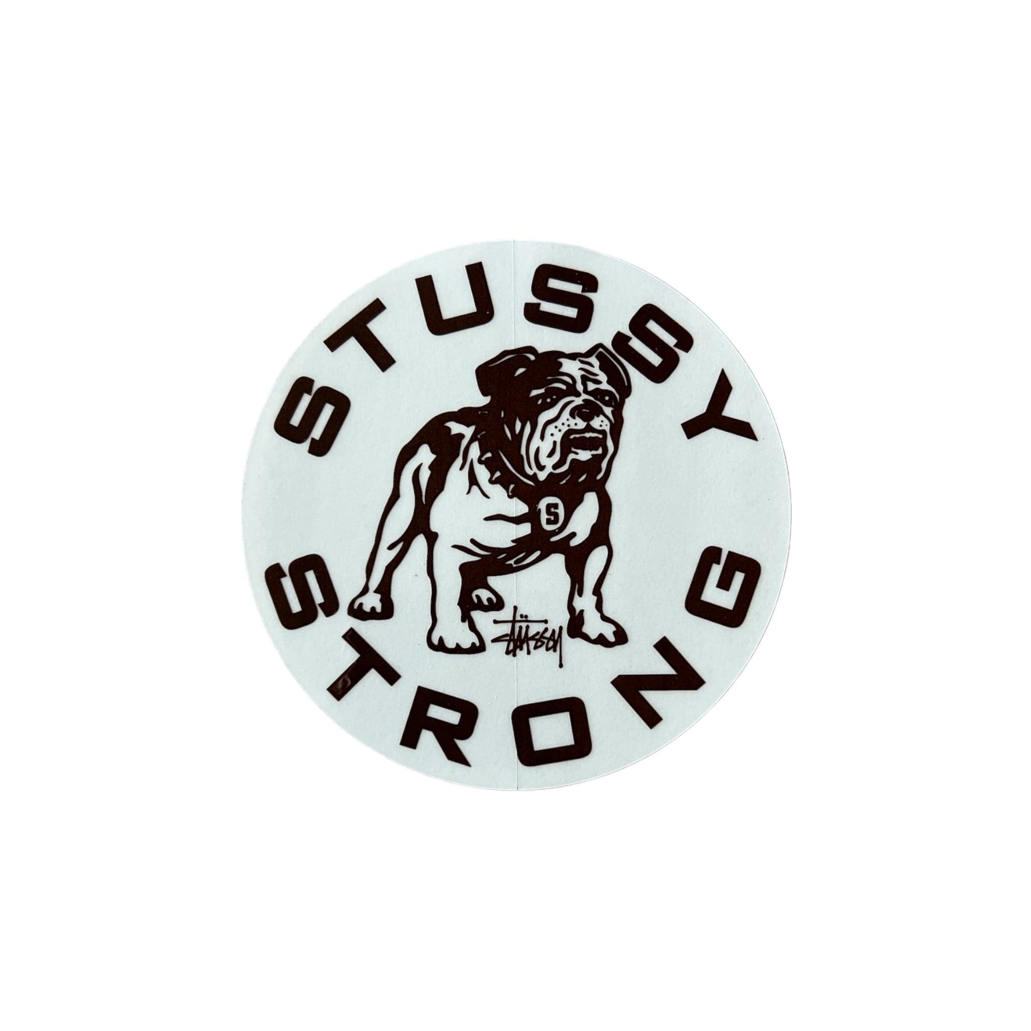 Stussy Strong Mac Bulldog Sticker Black
