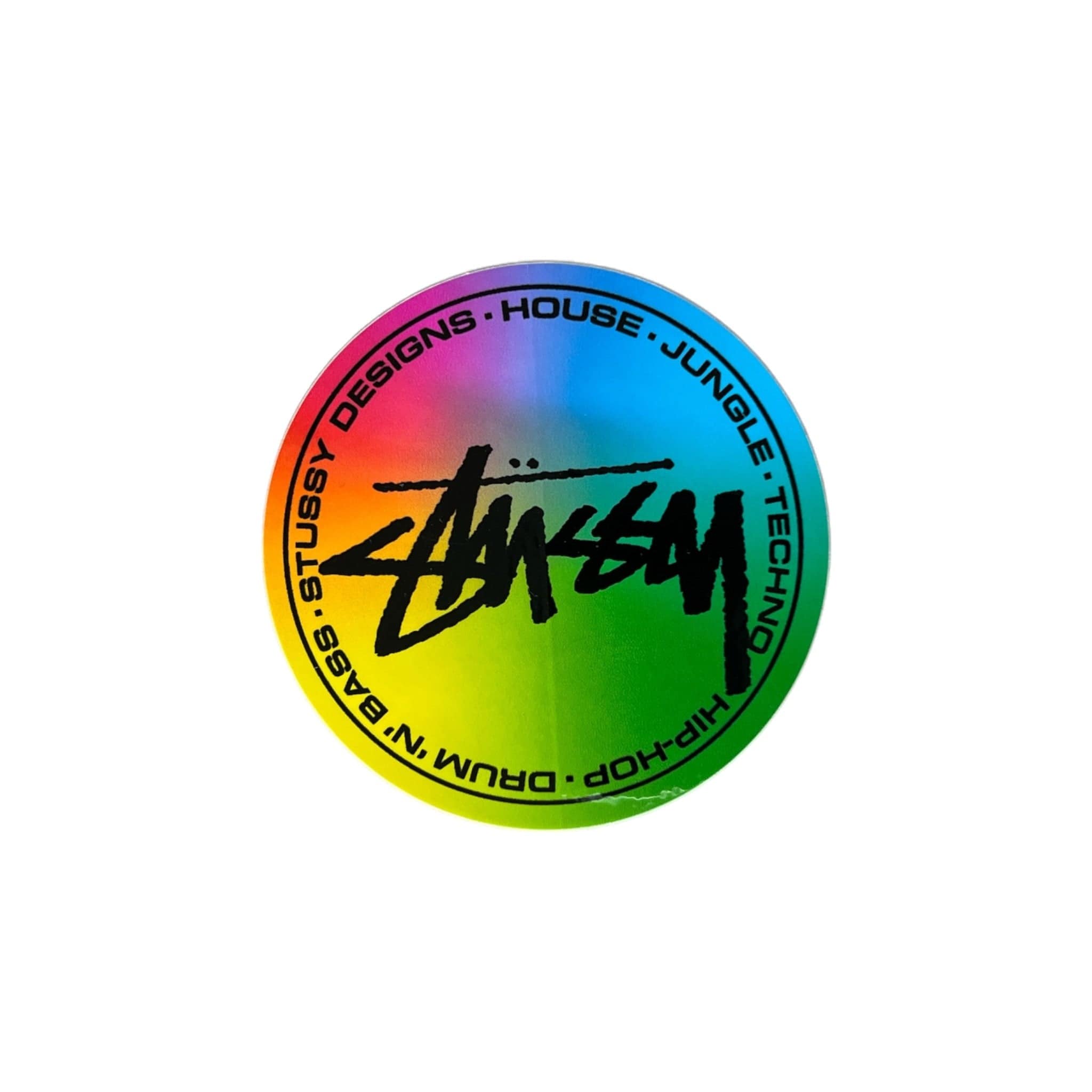 Stussy Music Colormap Sticker Black