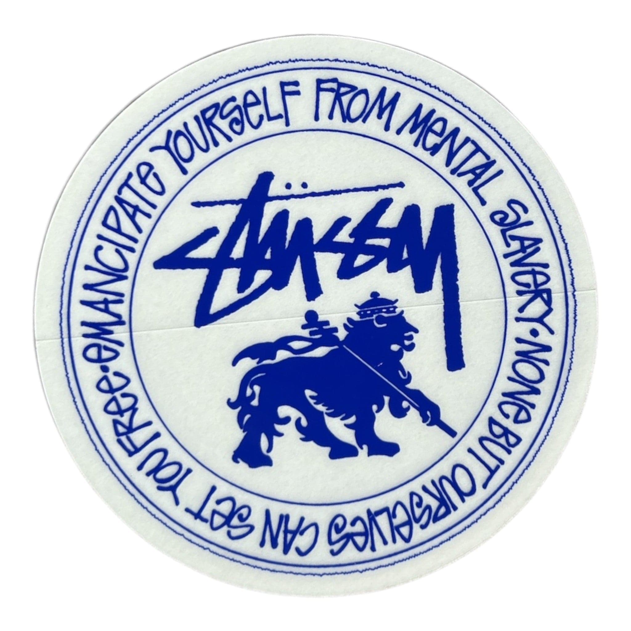 Stussy Emancipate Yourself Sticker Blue