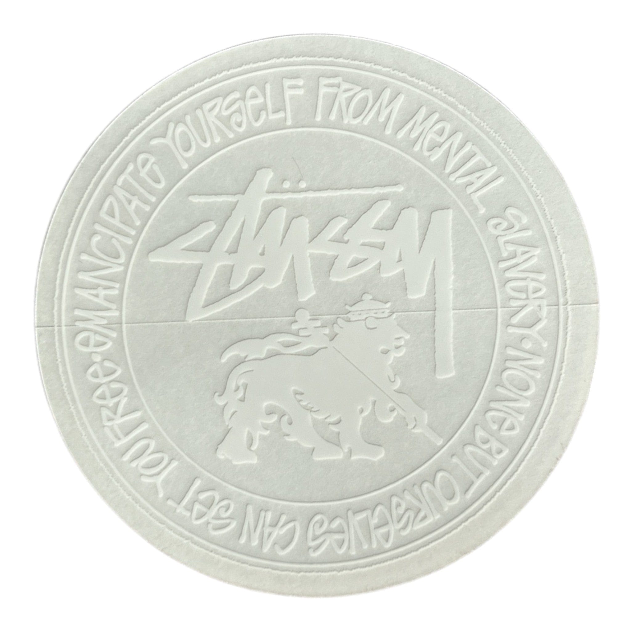 Stussy Emancipate Yourself Sticker White