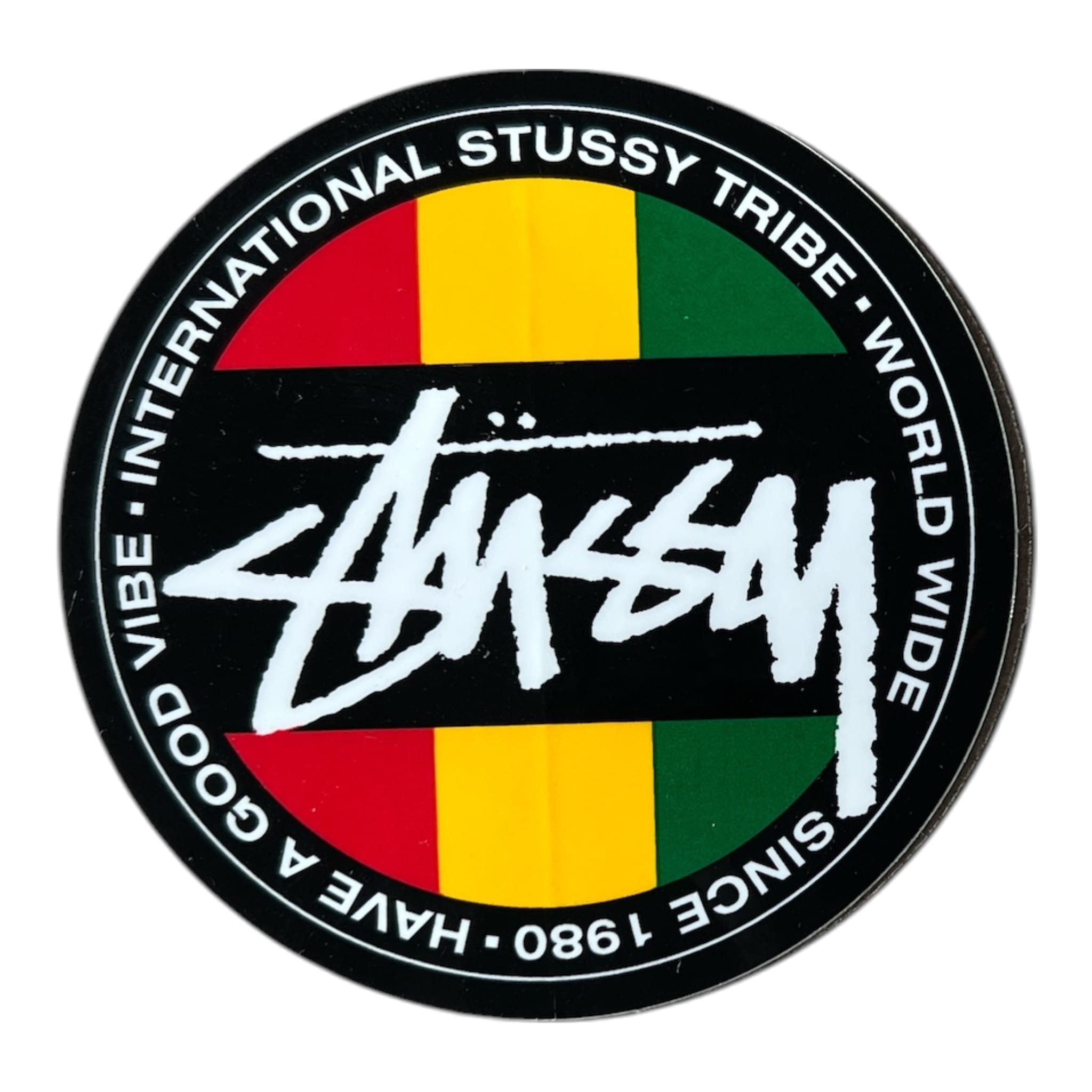 Stussy Have a Good Vibe Rasta Sticker