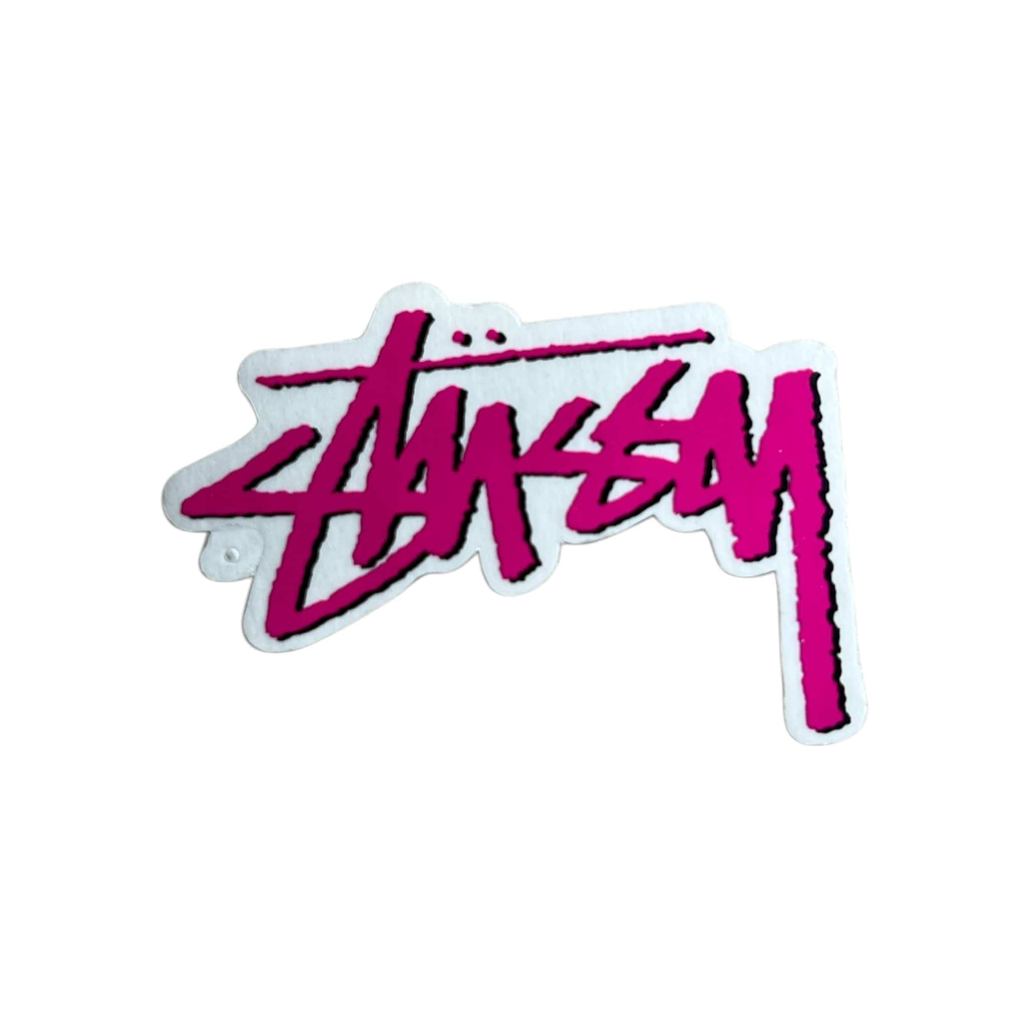 Stussy Mini Pink Painted Script Sticker