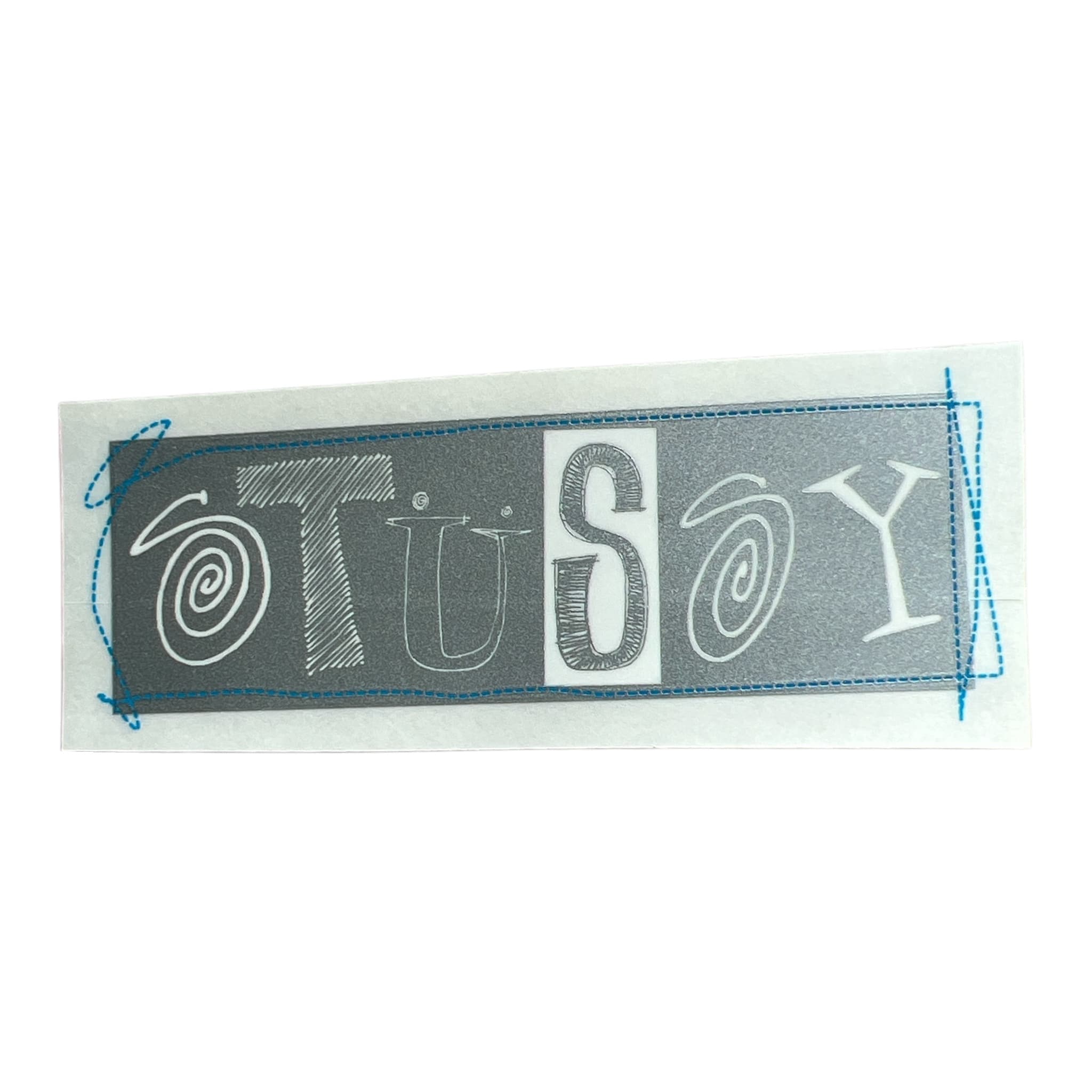 Stussy Mixed Font Collage Sticker