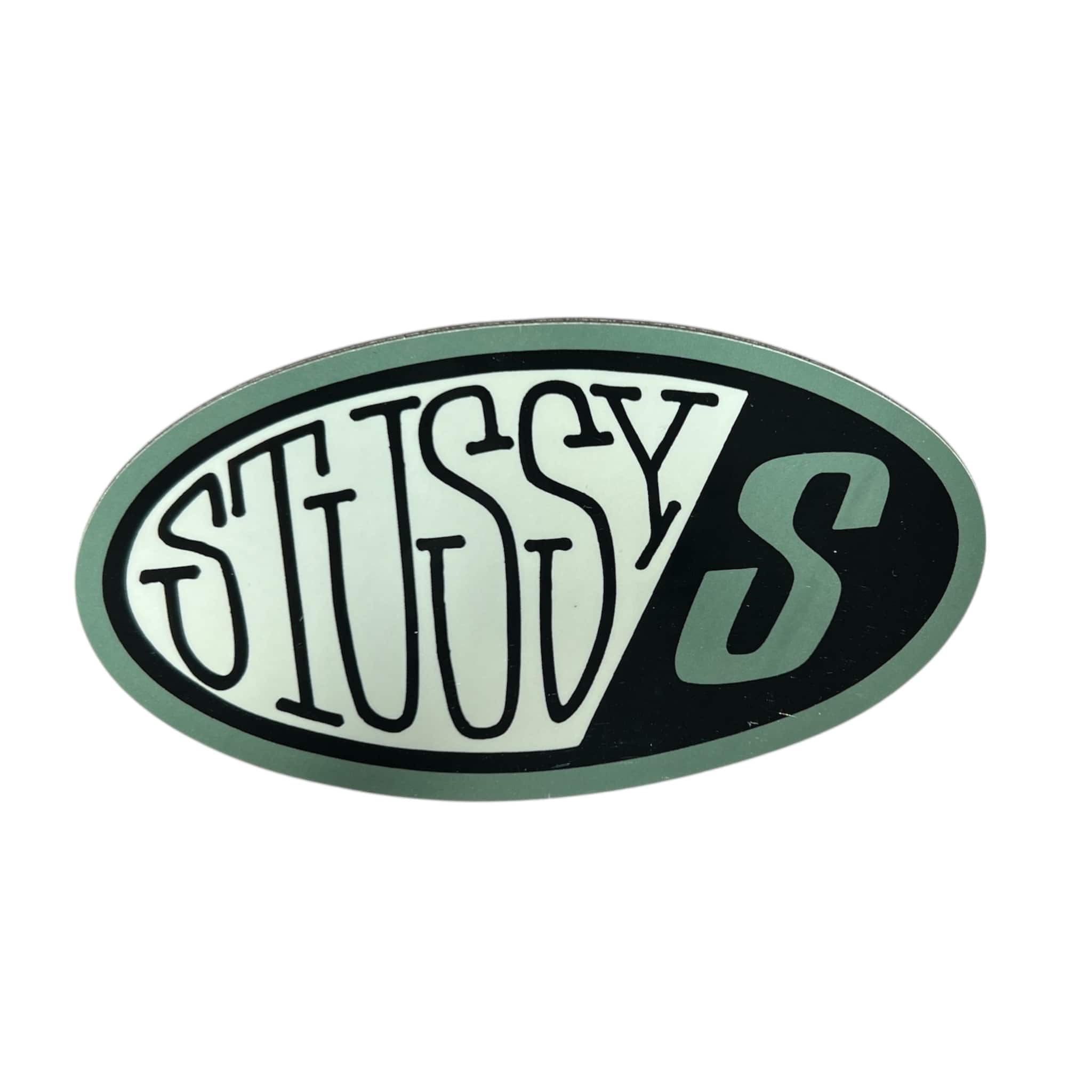 Stussy Oval S Logo Green Sticker