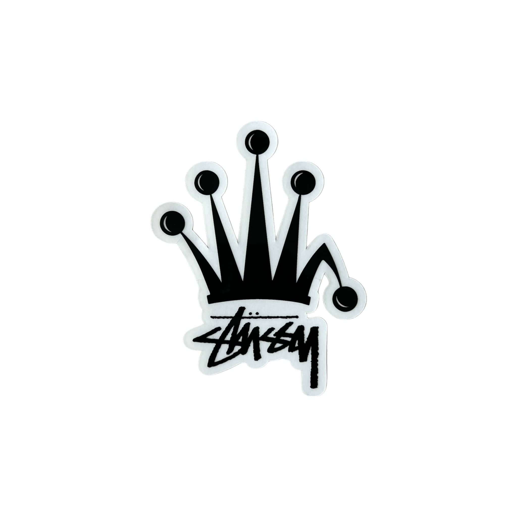 Stussy Regal Crown Mini Sticker Black
