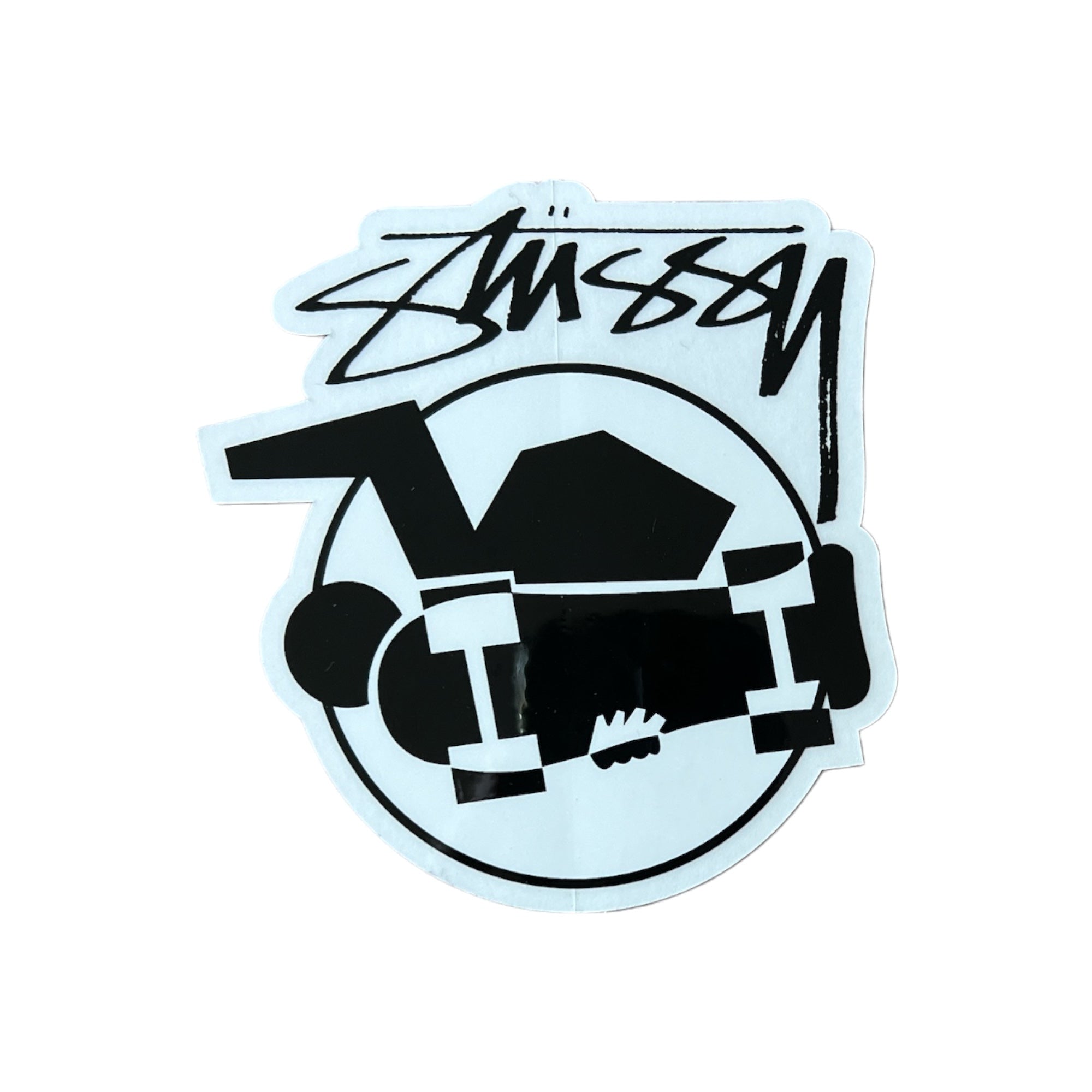 Stussy Skate Grab Sticker Black