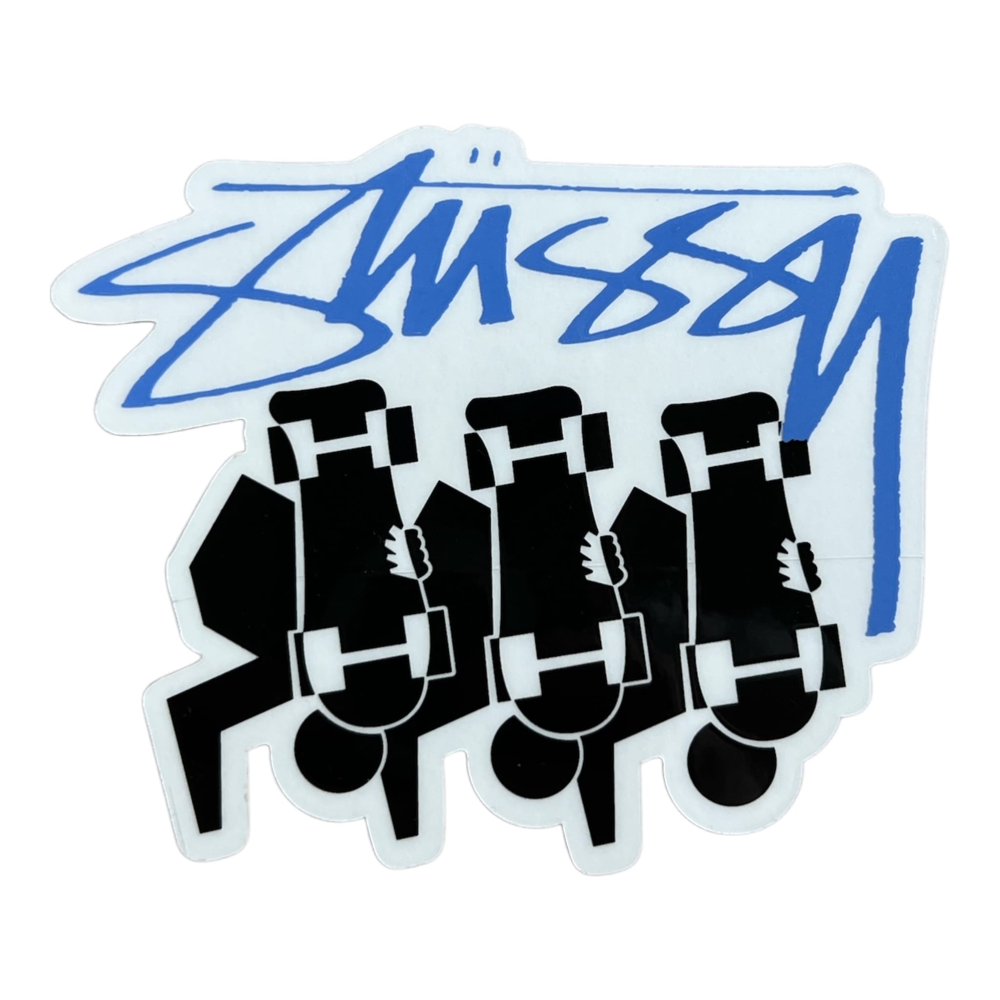 Stussy Skate Grab Repeater Blue Sticker