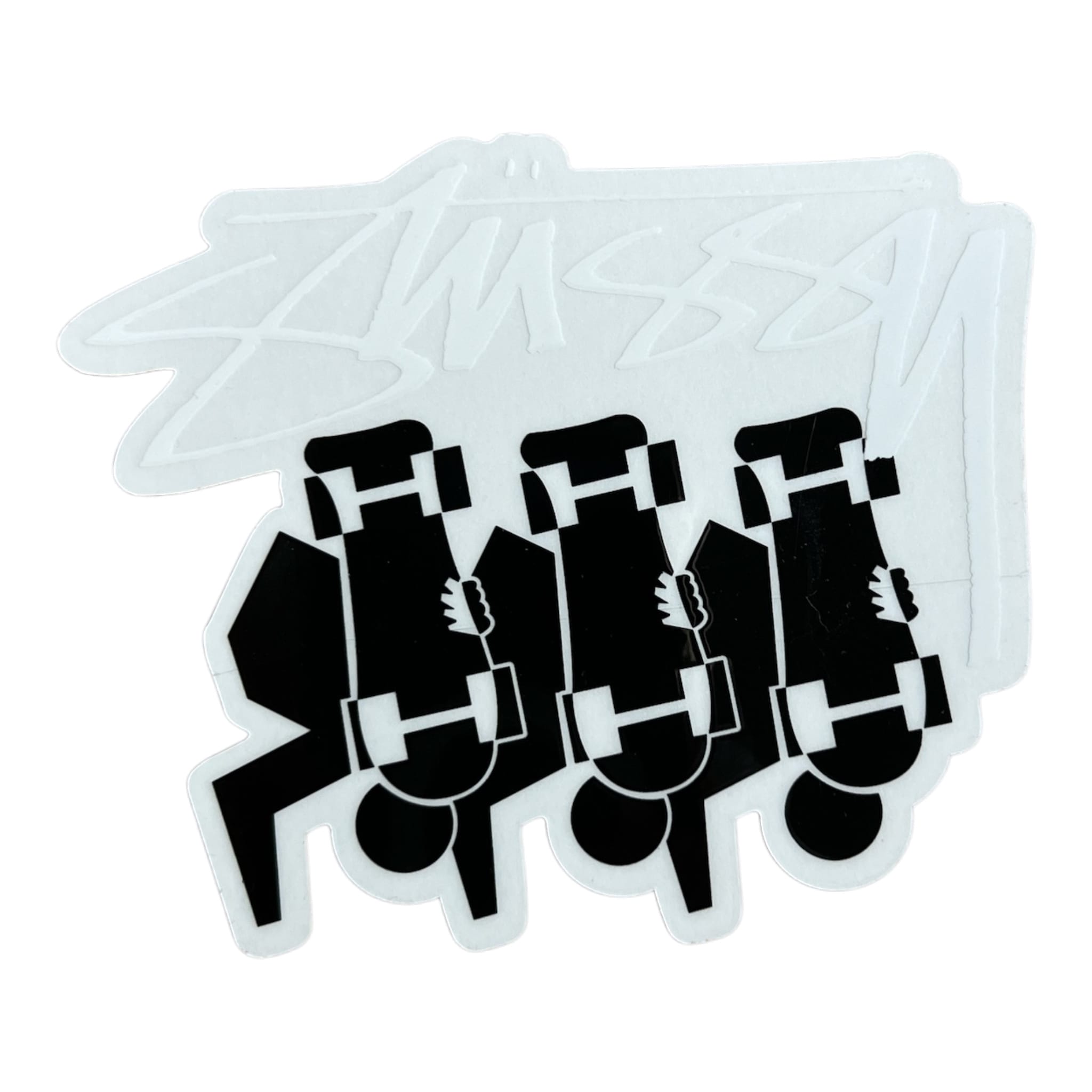 Stussy Skate Grab Repeater White Sticker