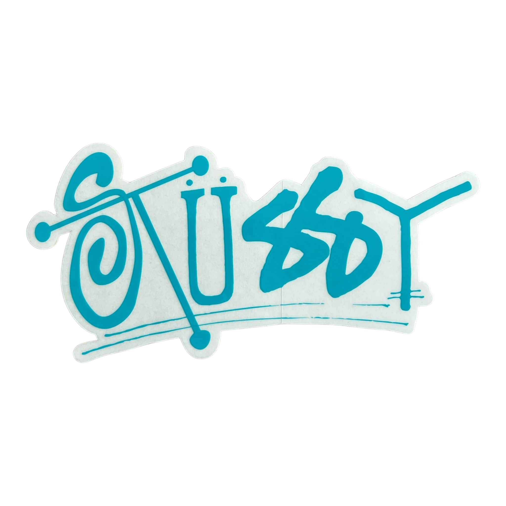 Stussy Stylized Logo Sticker Blue