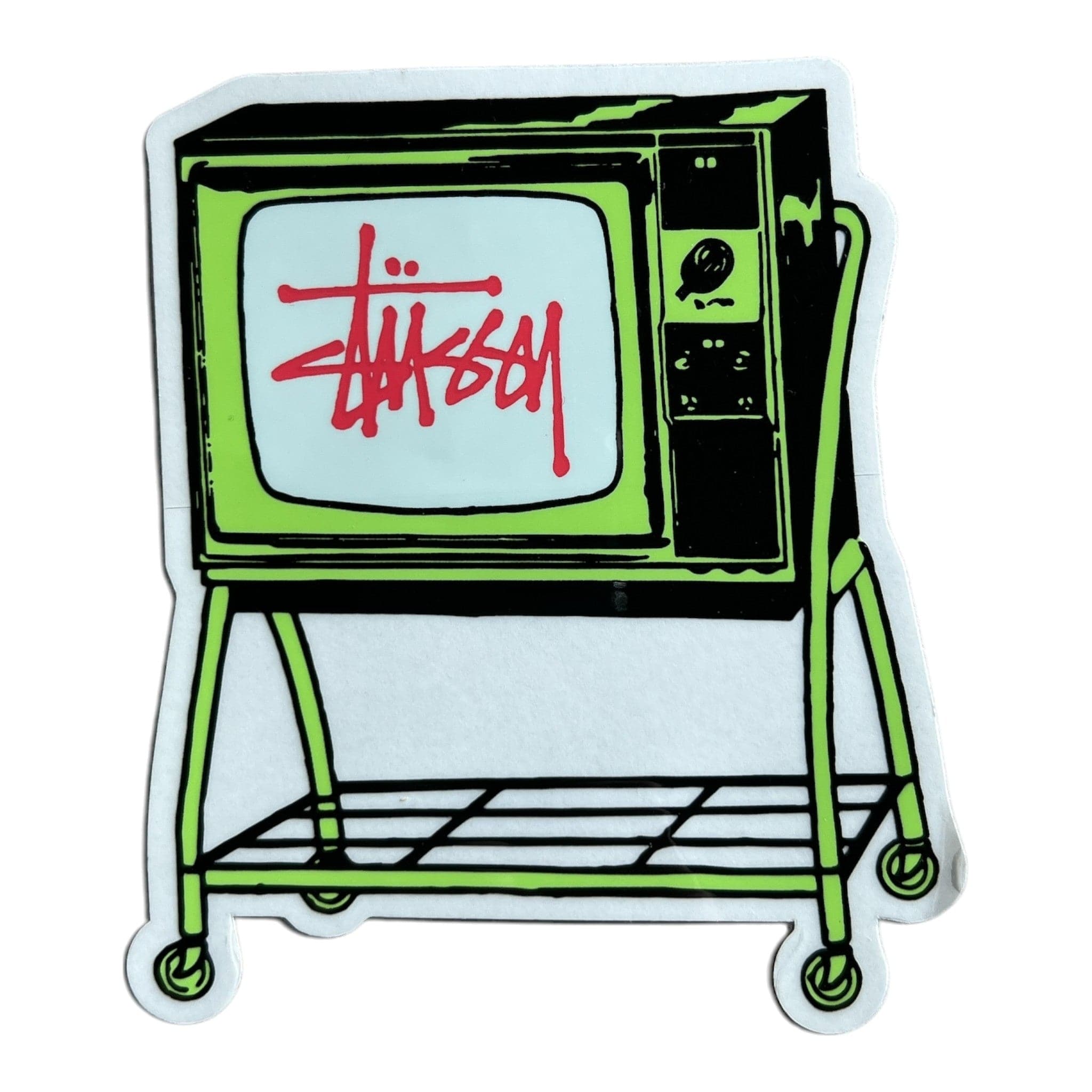 Stussy TV Television Sticker Green