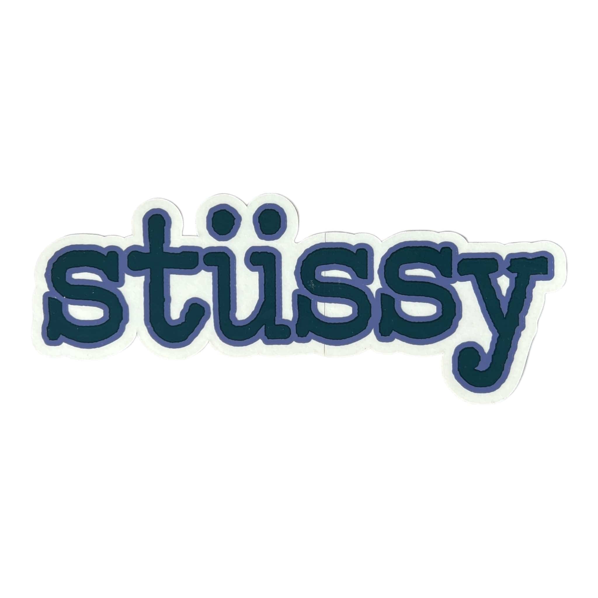 Stussy Typewriter Sticker Blue