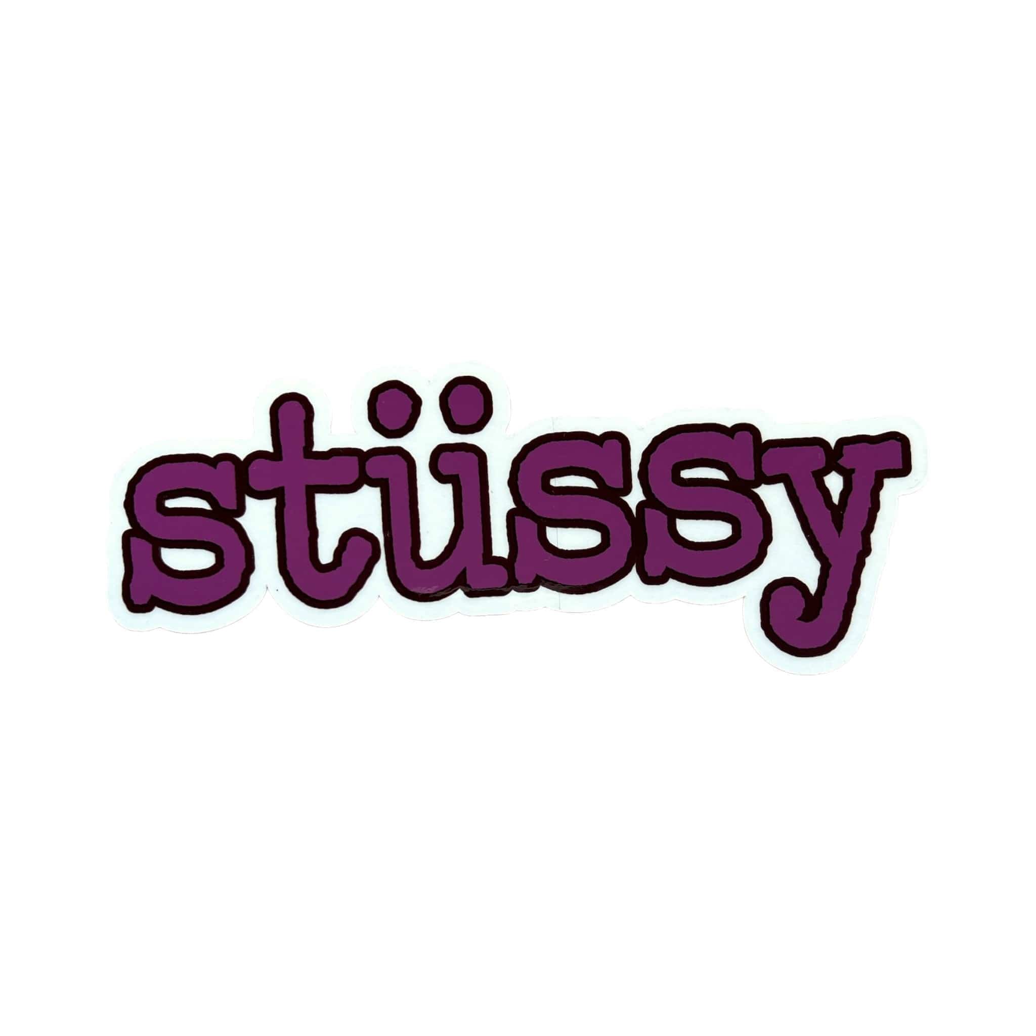 Stussy Typewriter Sticker Purple