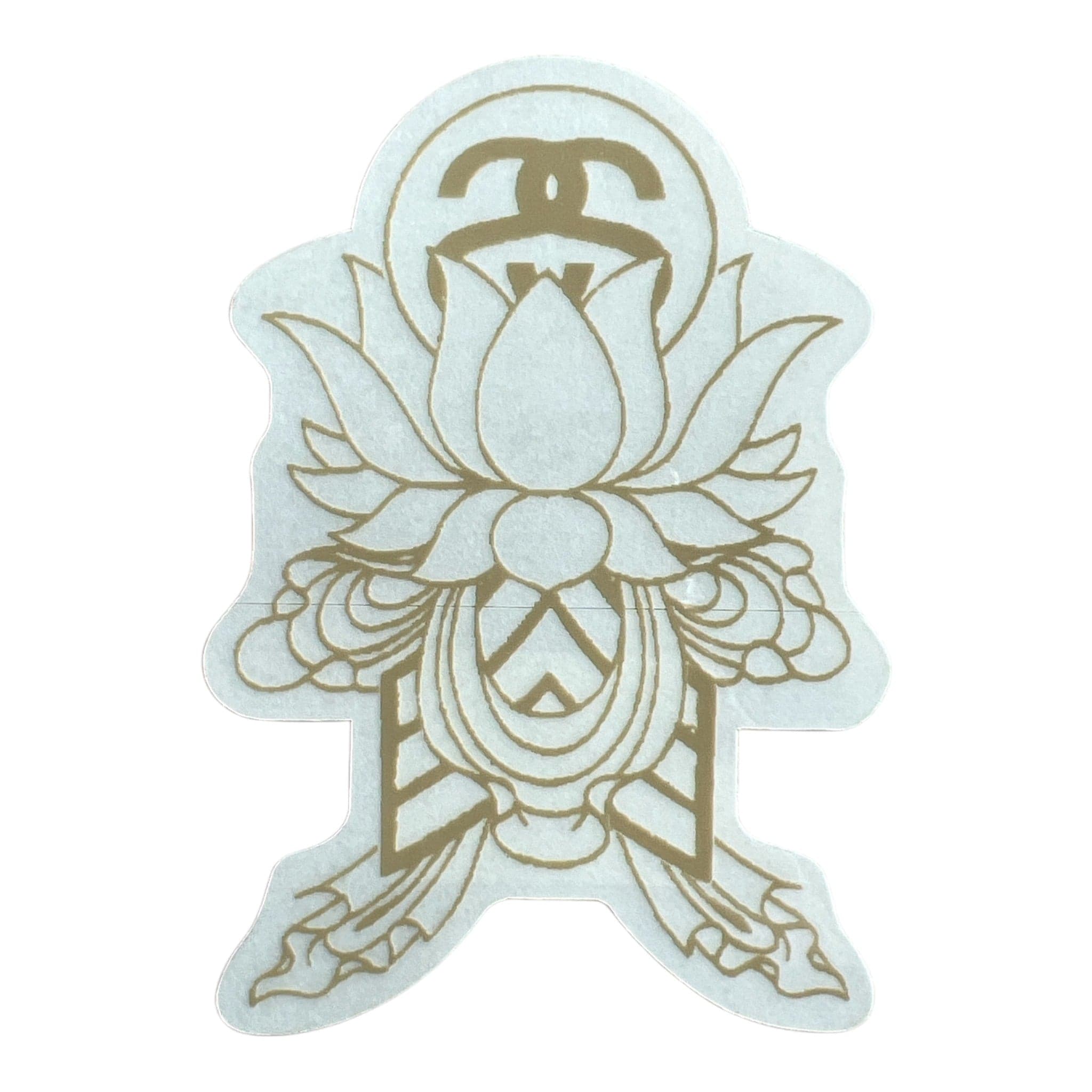 stussy Decorative sticker with intricate design on a light beige background