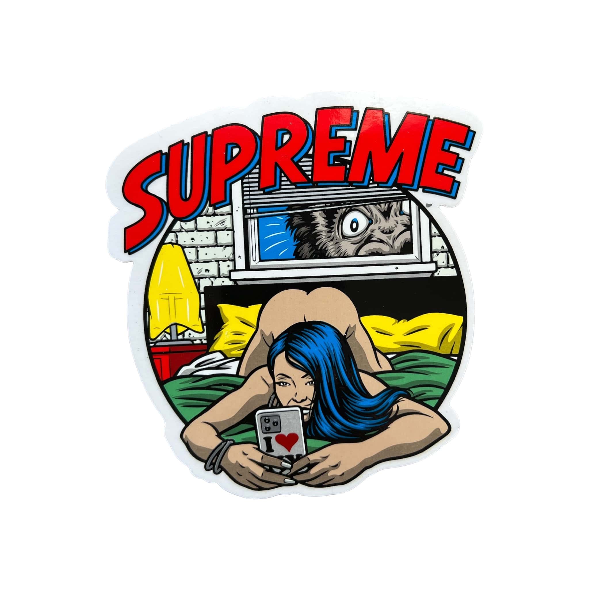 Supreme Bedroom Sticker Red