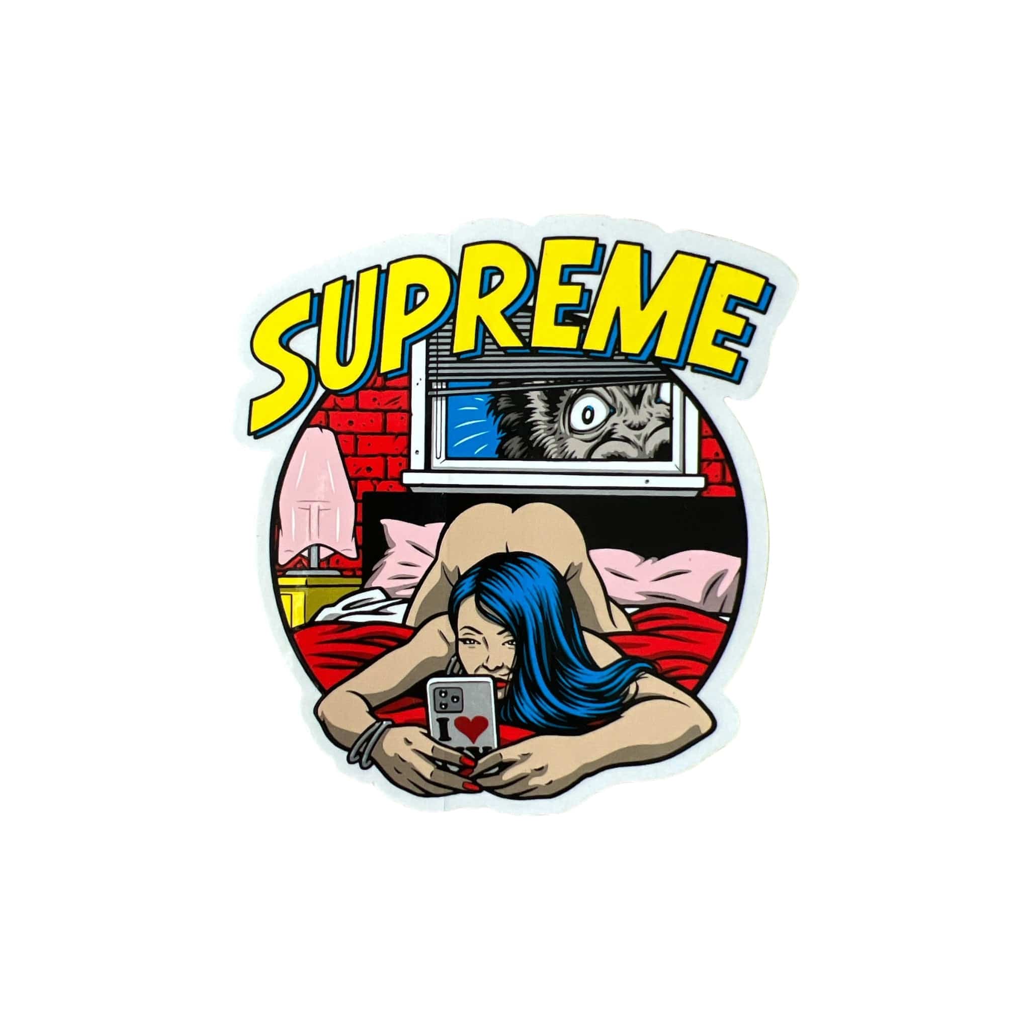 Supreme Bedroom Sticker Yellow