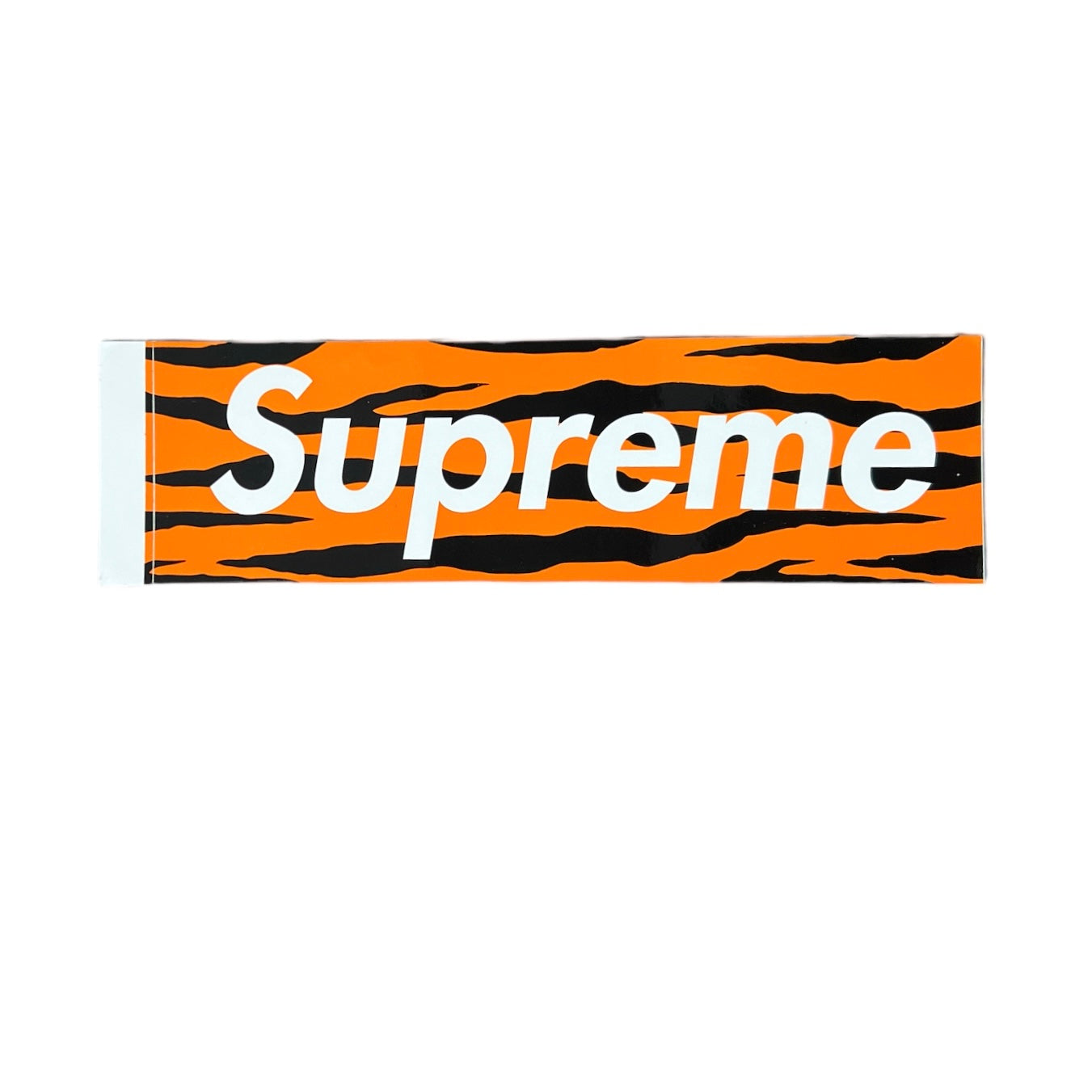 Supreme Zebra Box Logo Sticker Orange SS11