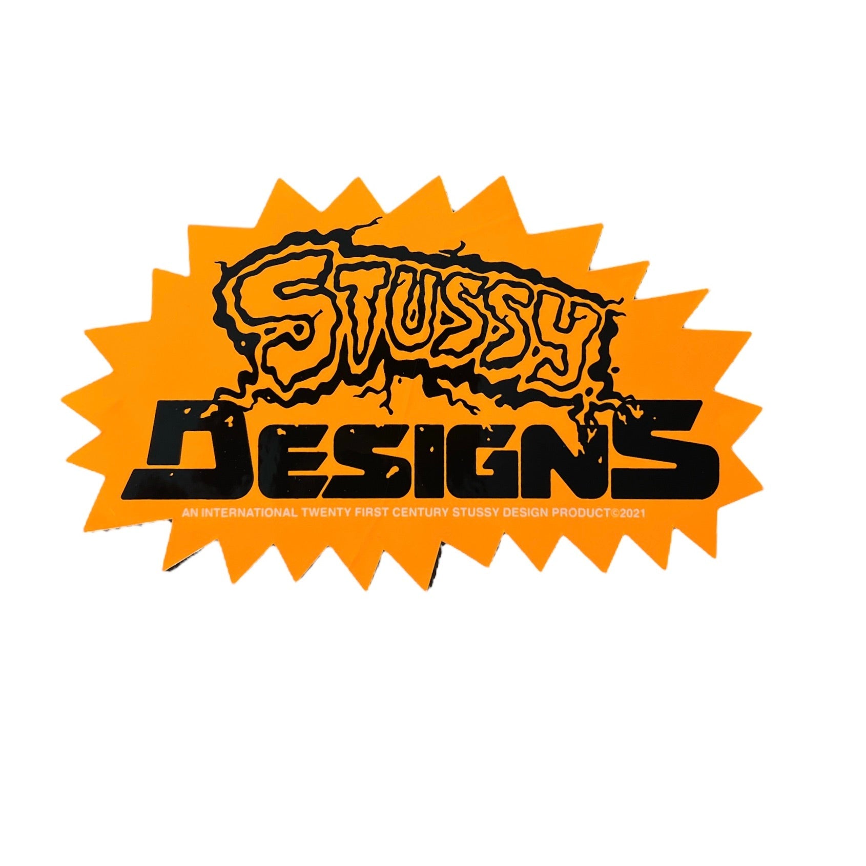 Stussy Designs 21st Century Sticker . The sticker measures 3.25x5.