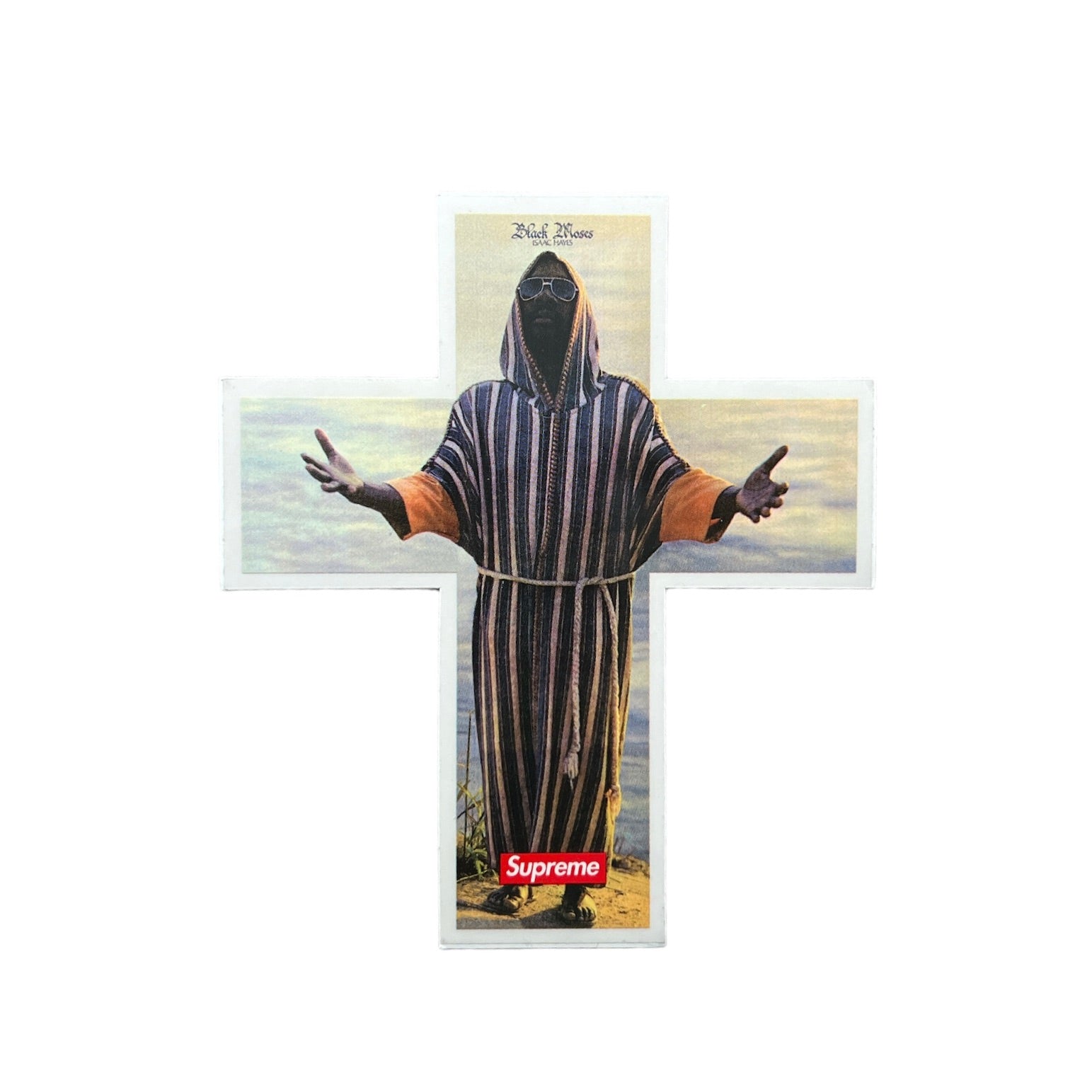 Supreme Black Moses Isaac Hayes Sticker FW12